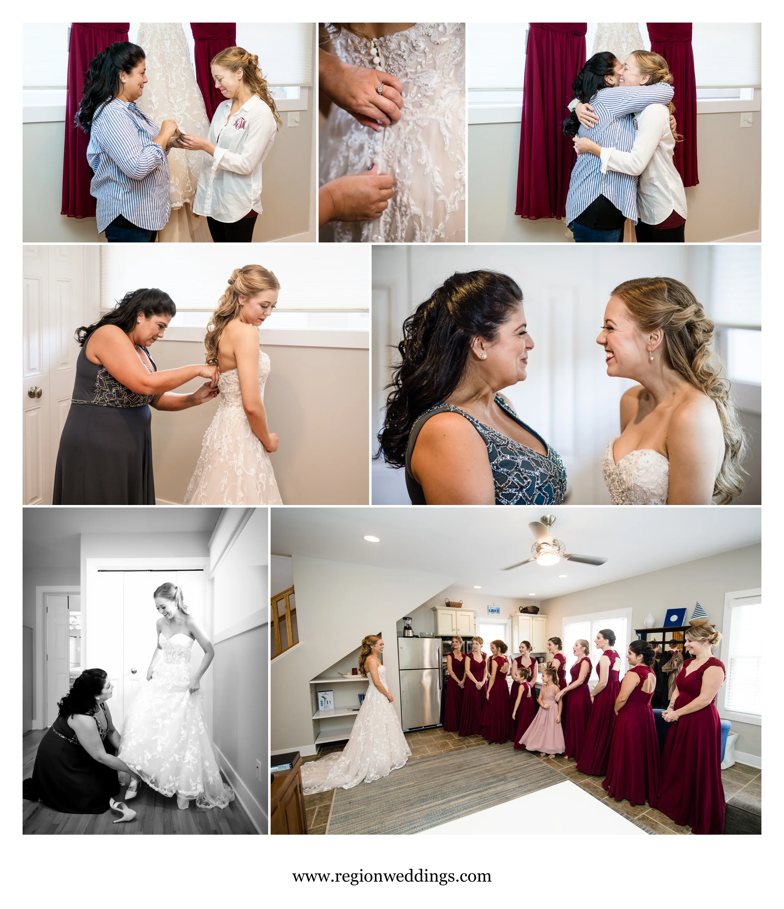 Wonderful moments during bridal prep.