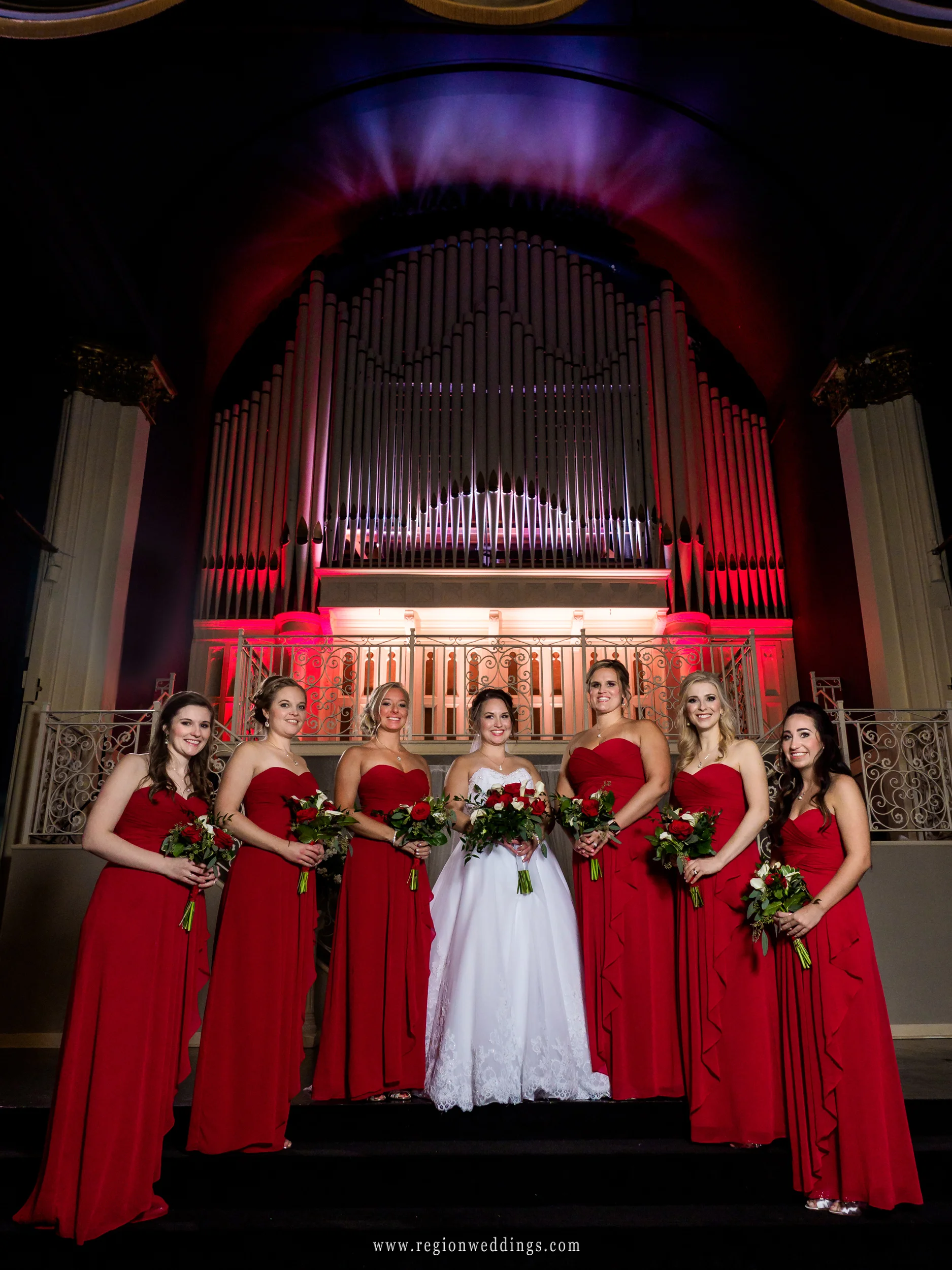 Bridesmaid on the center stage.
