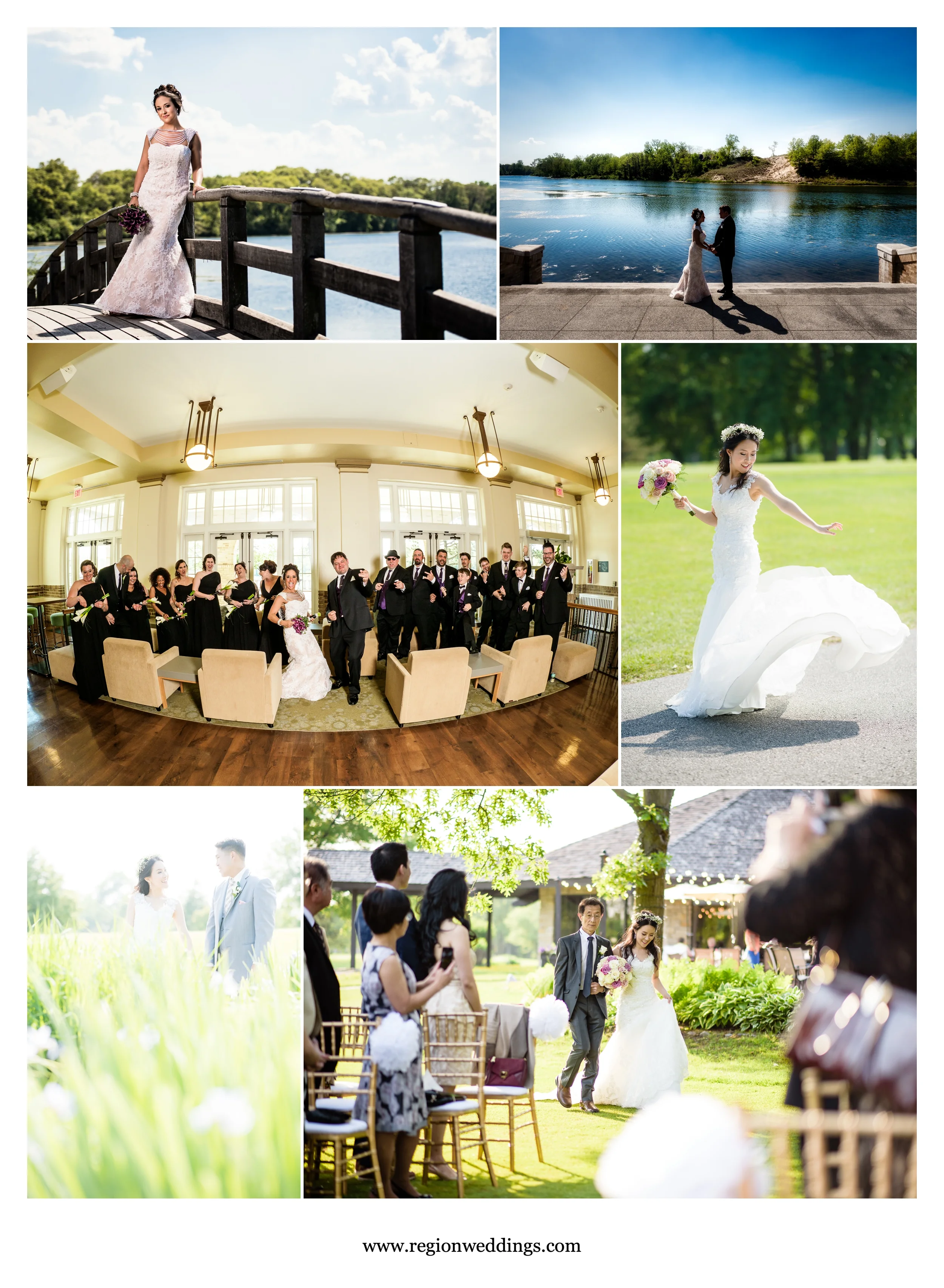 Late Spring weddings at Marquette Park Pavilion and Briar Ridge Country Club.