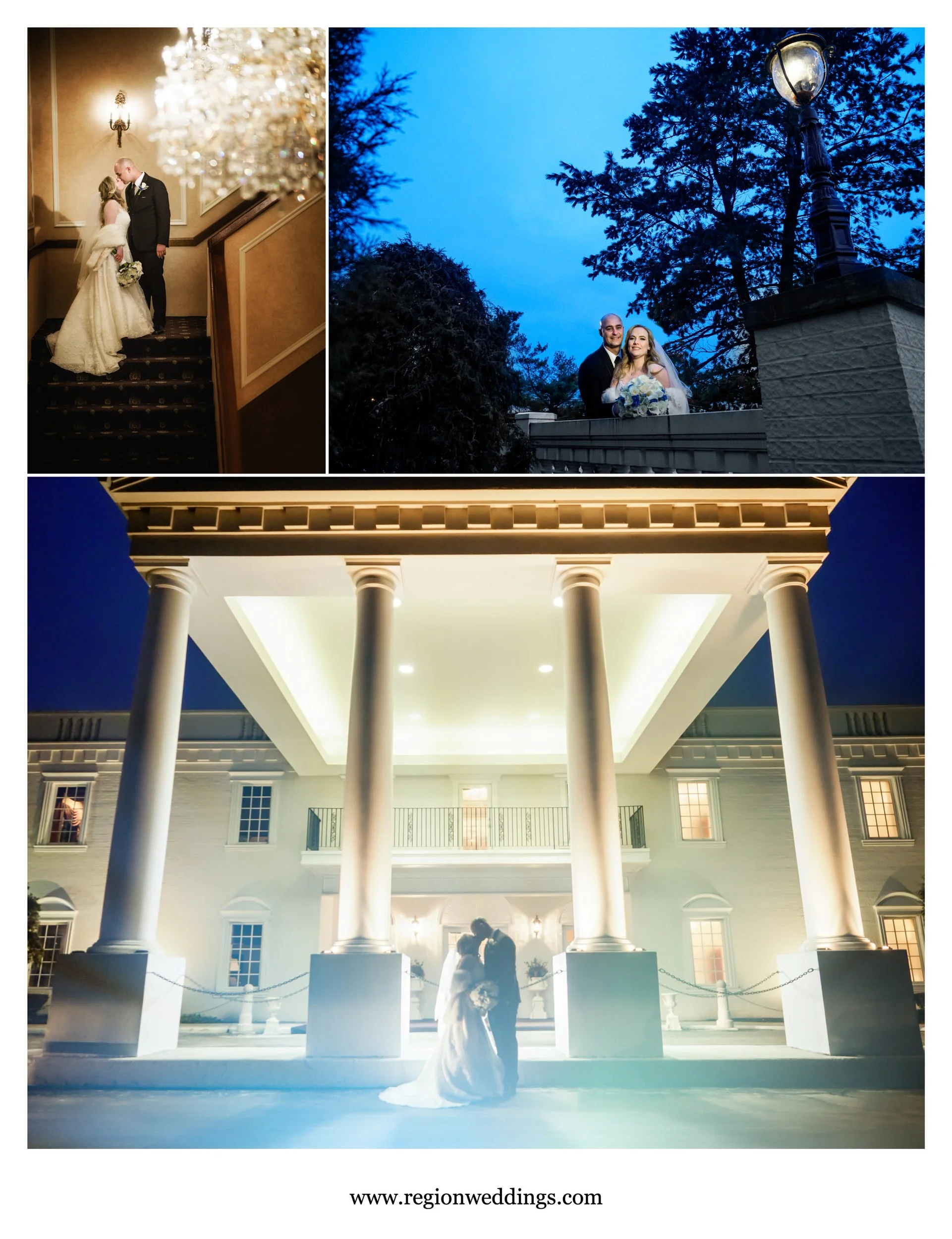 Bride and groom wedding photos at Chateau Bu-Sché.