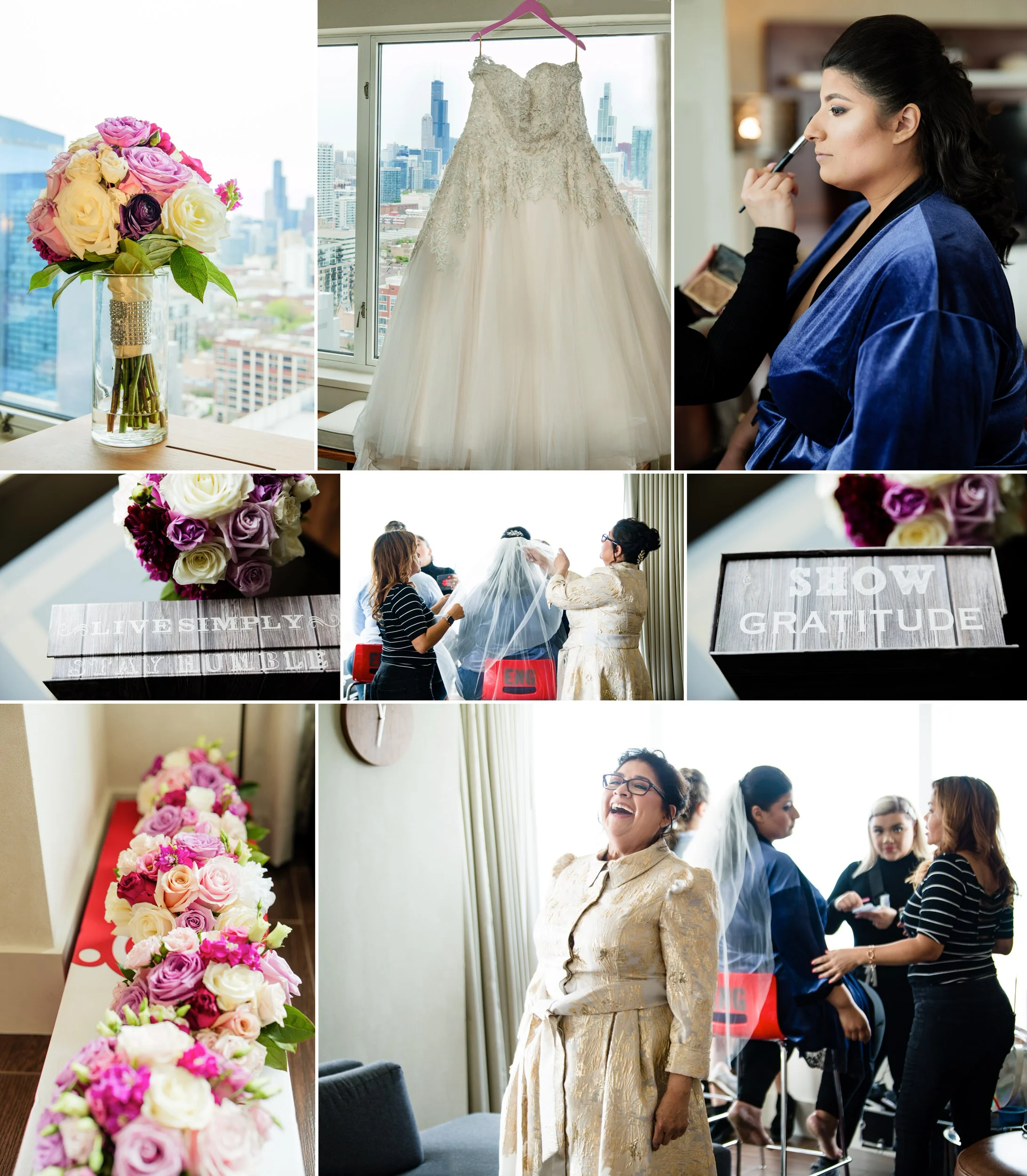 Bridal Prep at Hyatt Regency McCormick Place in Chicago.