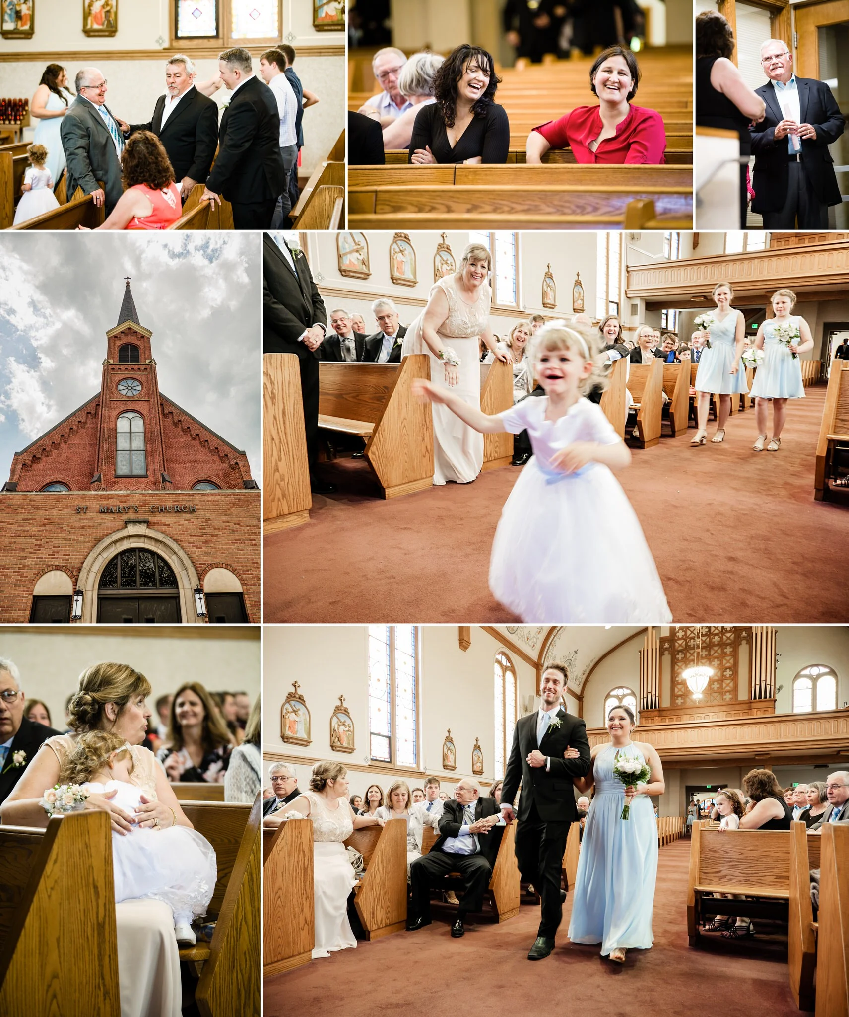 Friends and family mingle before the ceremony.
