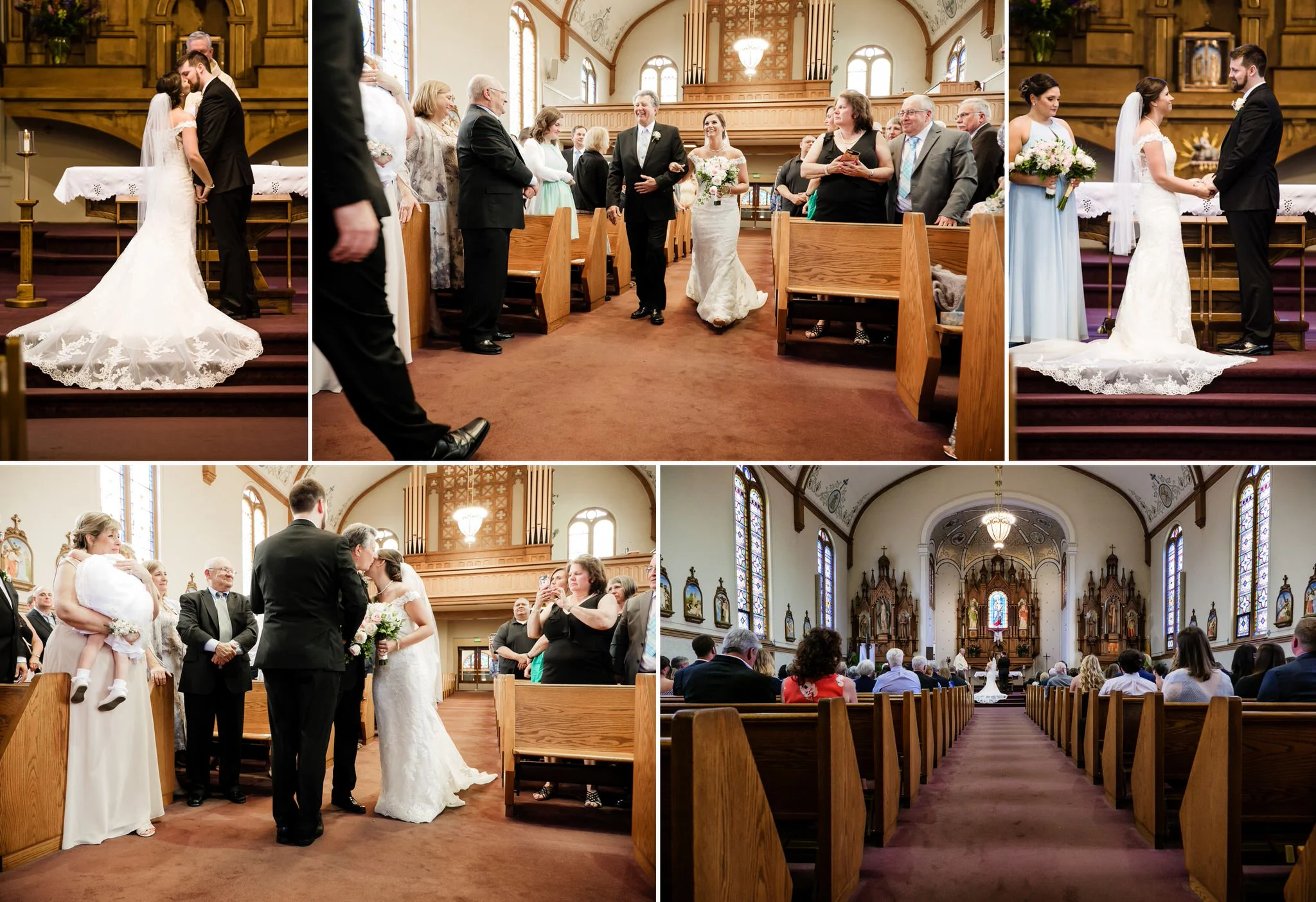 Wedding ceremony at Saint Mary Catholic Church.