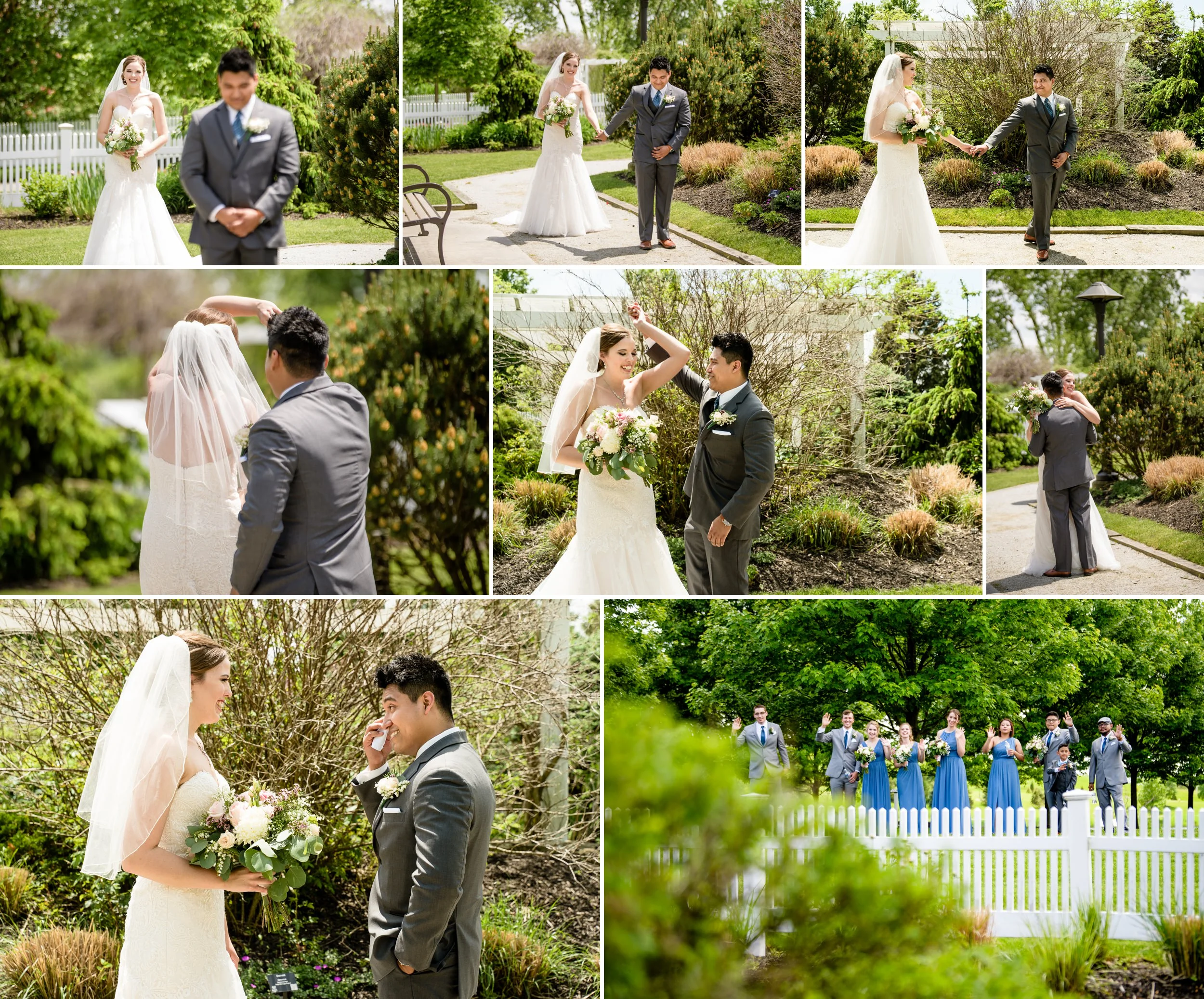 First look for the bride and groom in the Centennial Park north garden.