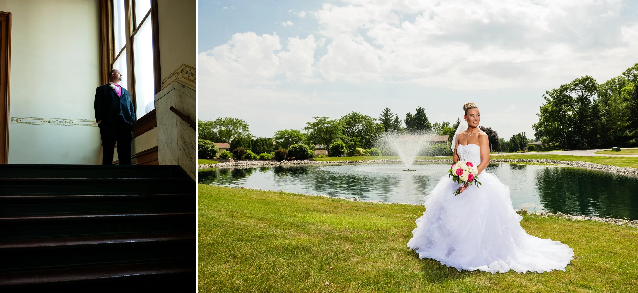 Summer wedding photos in Crown Point, Indiana.