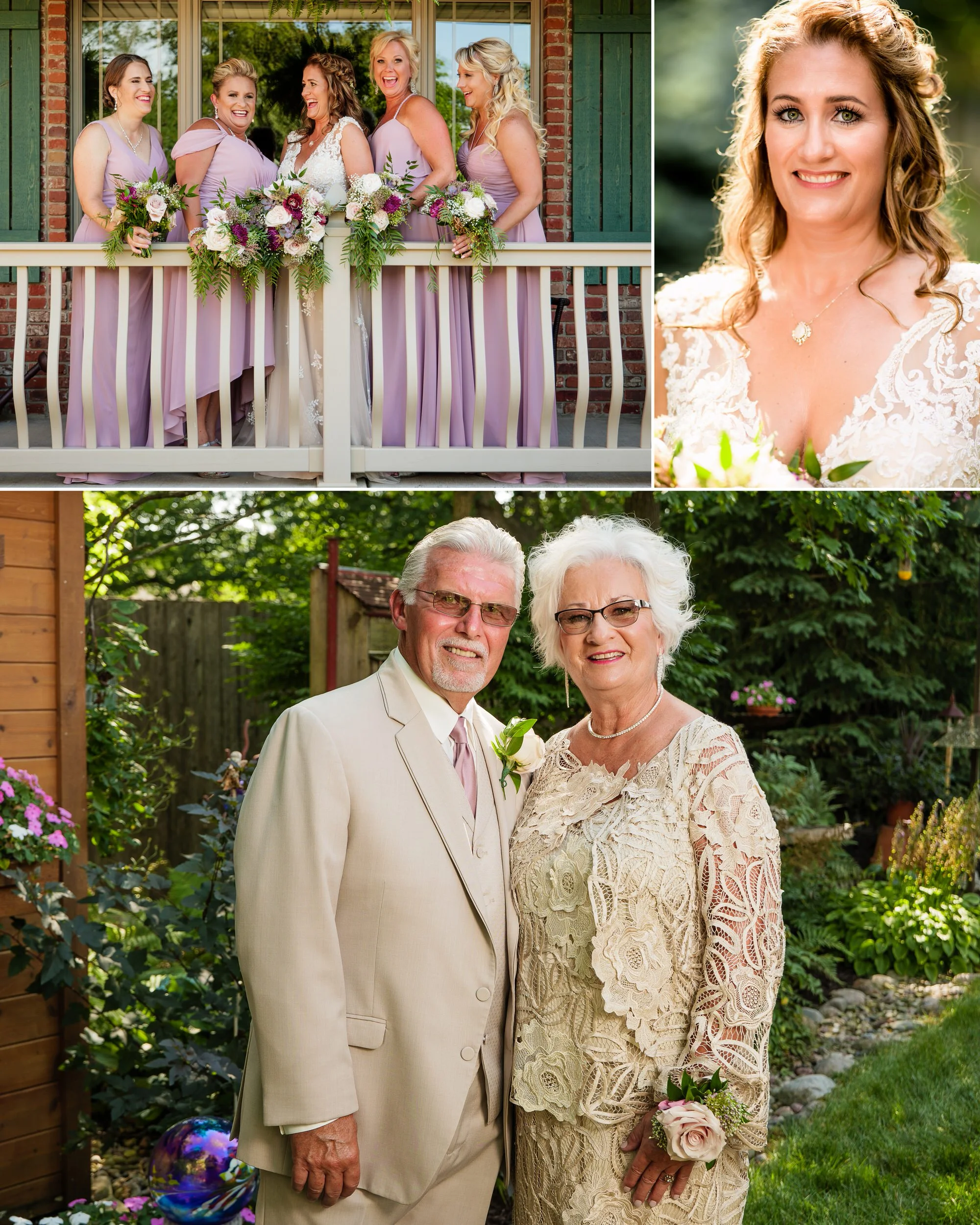 Bride at her parent’s home on her wedding day.