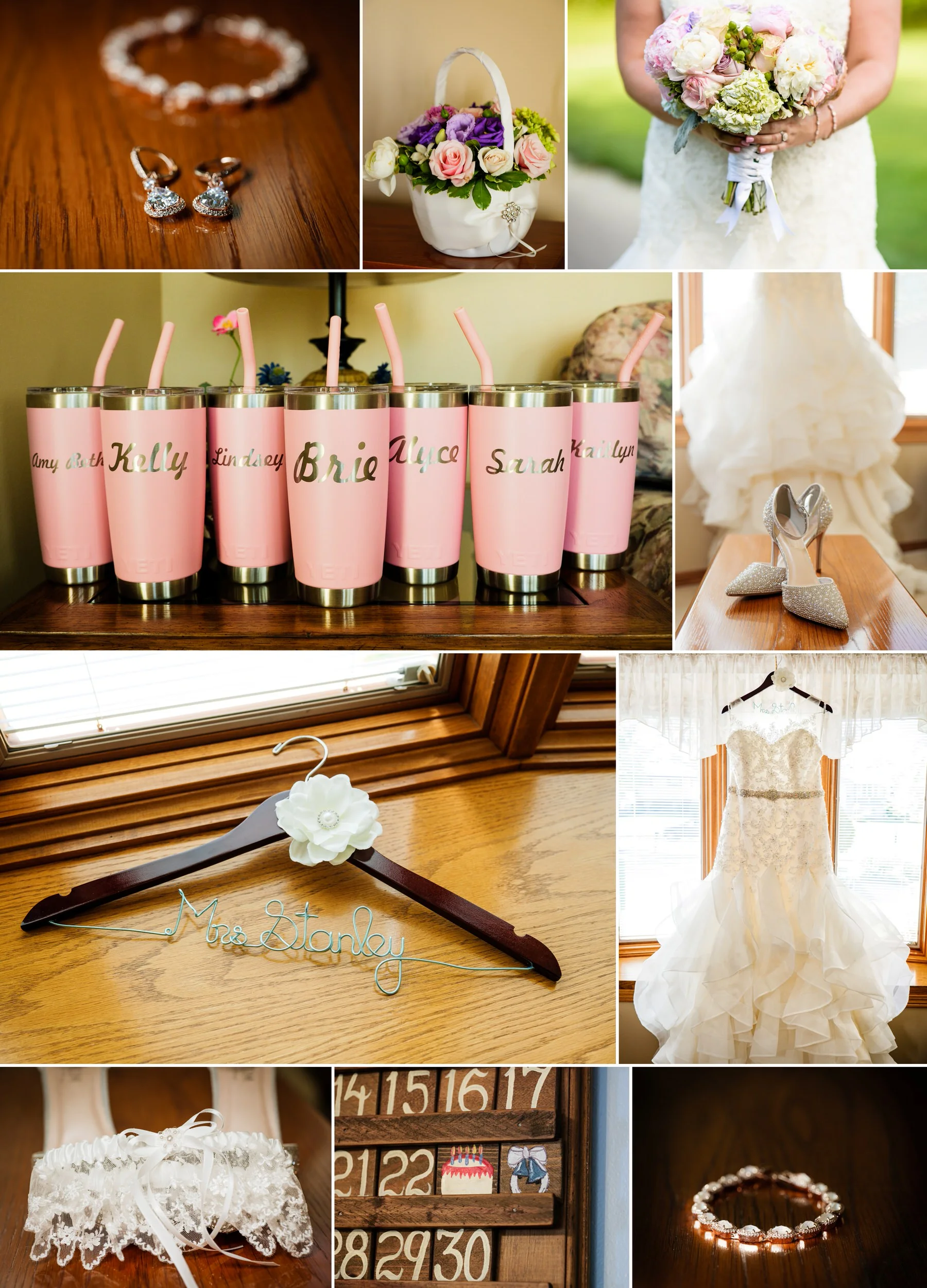 Bridal details at an August wedding at St. Michael’s parish.