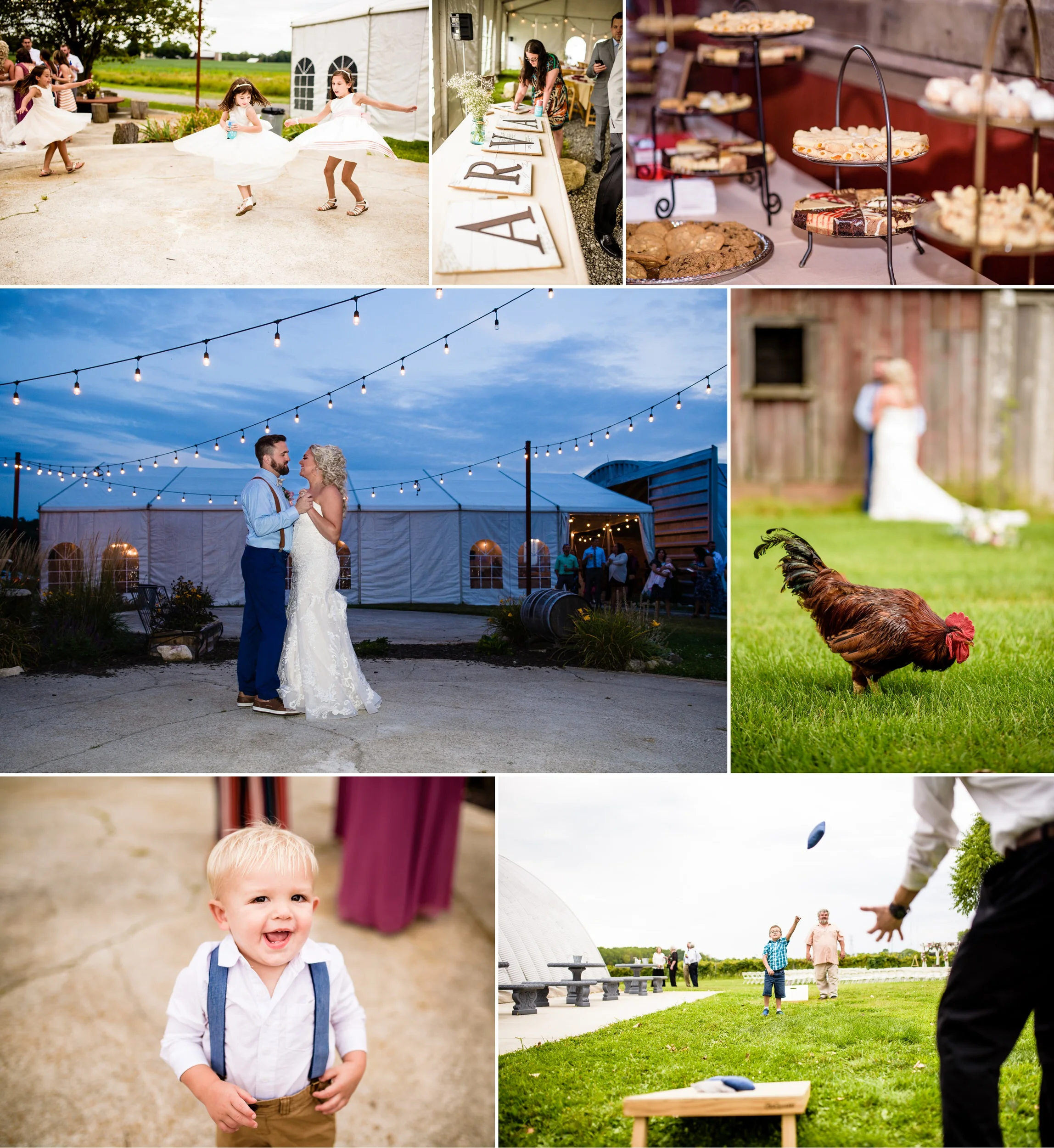 Wedding reception at Four Corners Winery.