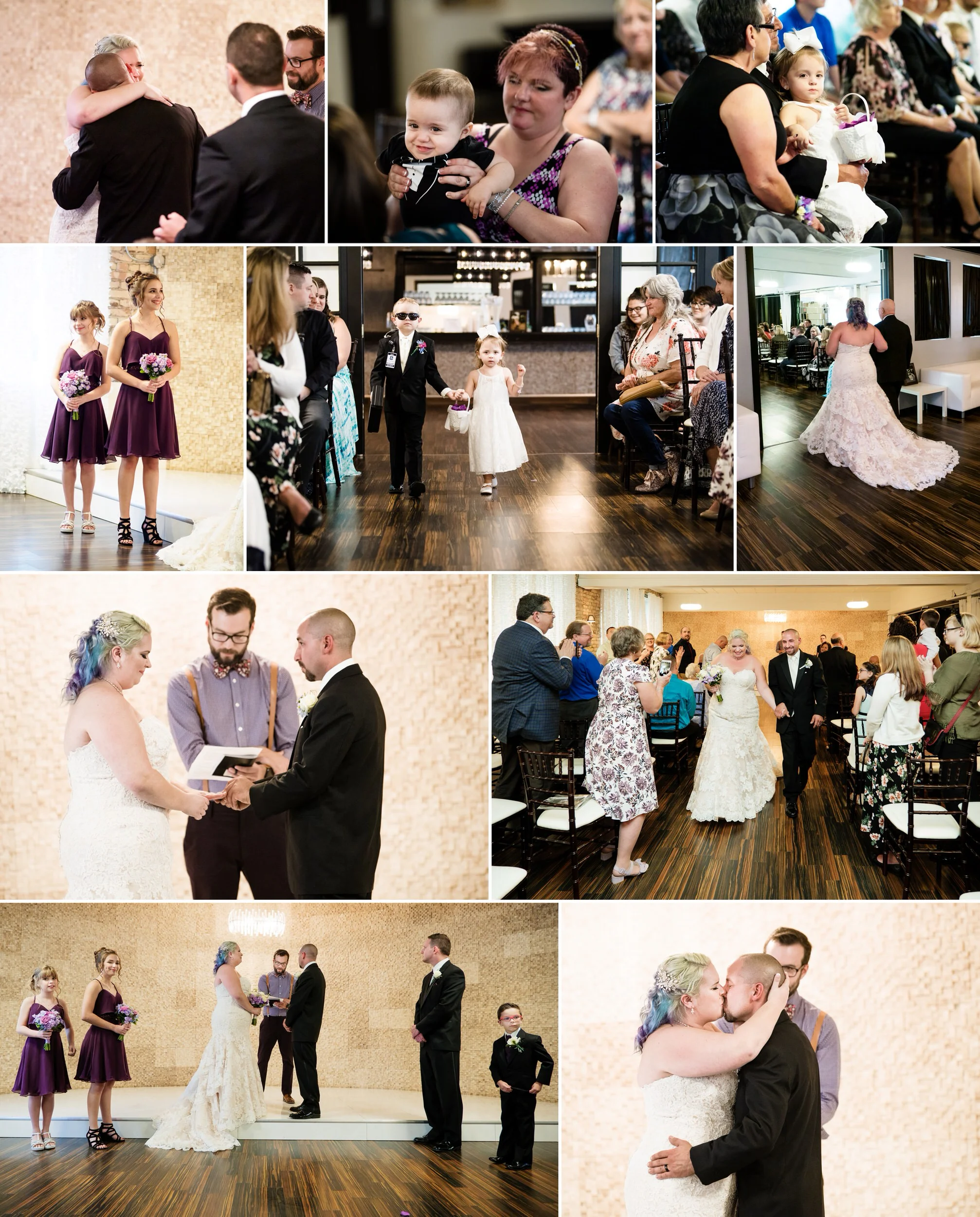 A heartfelt wedding ceremony at The Allure in Laporte, Indiana.