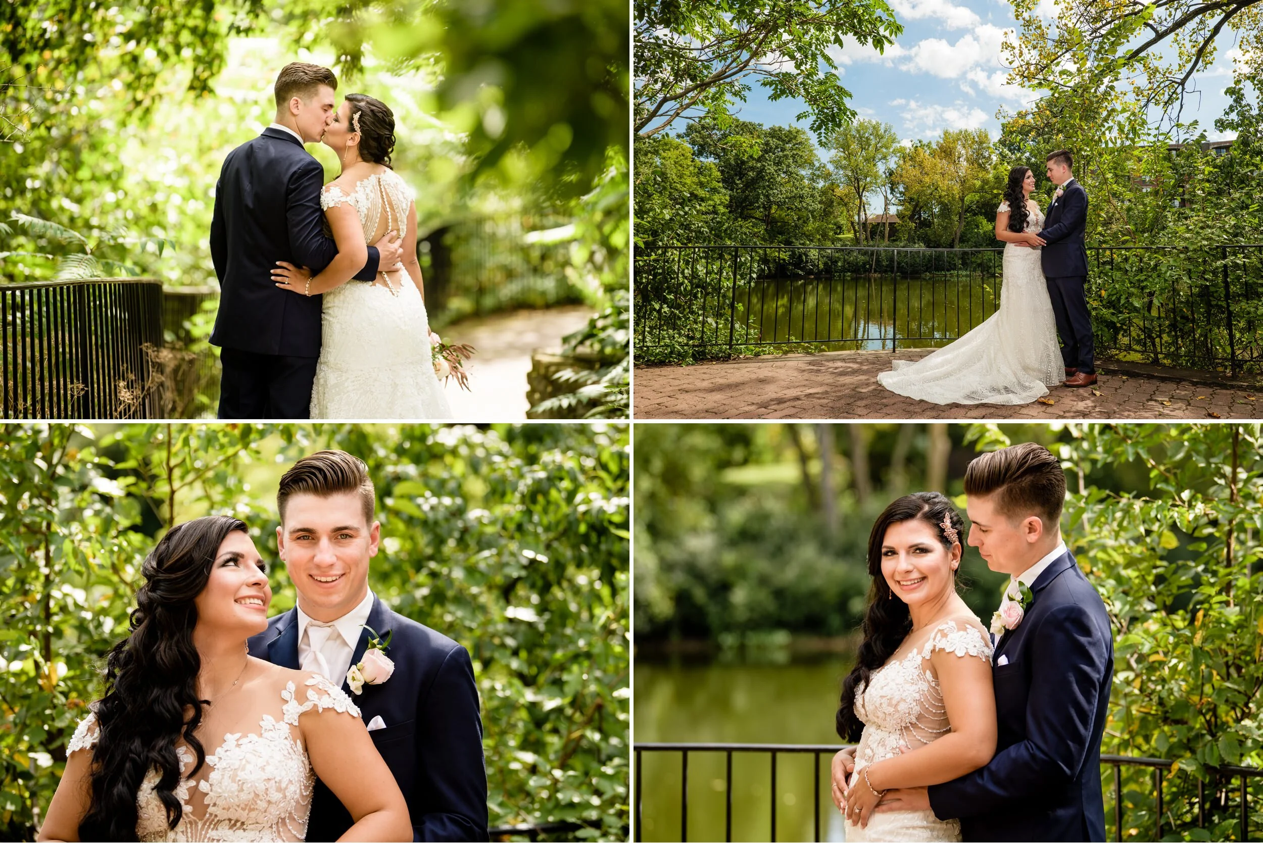 Wedding photos from a September wedding on Naperville Riverwalk.