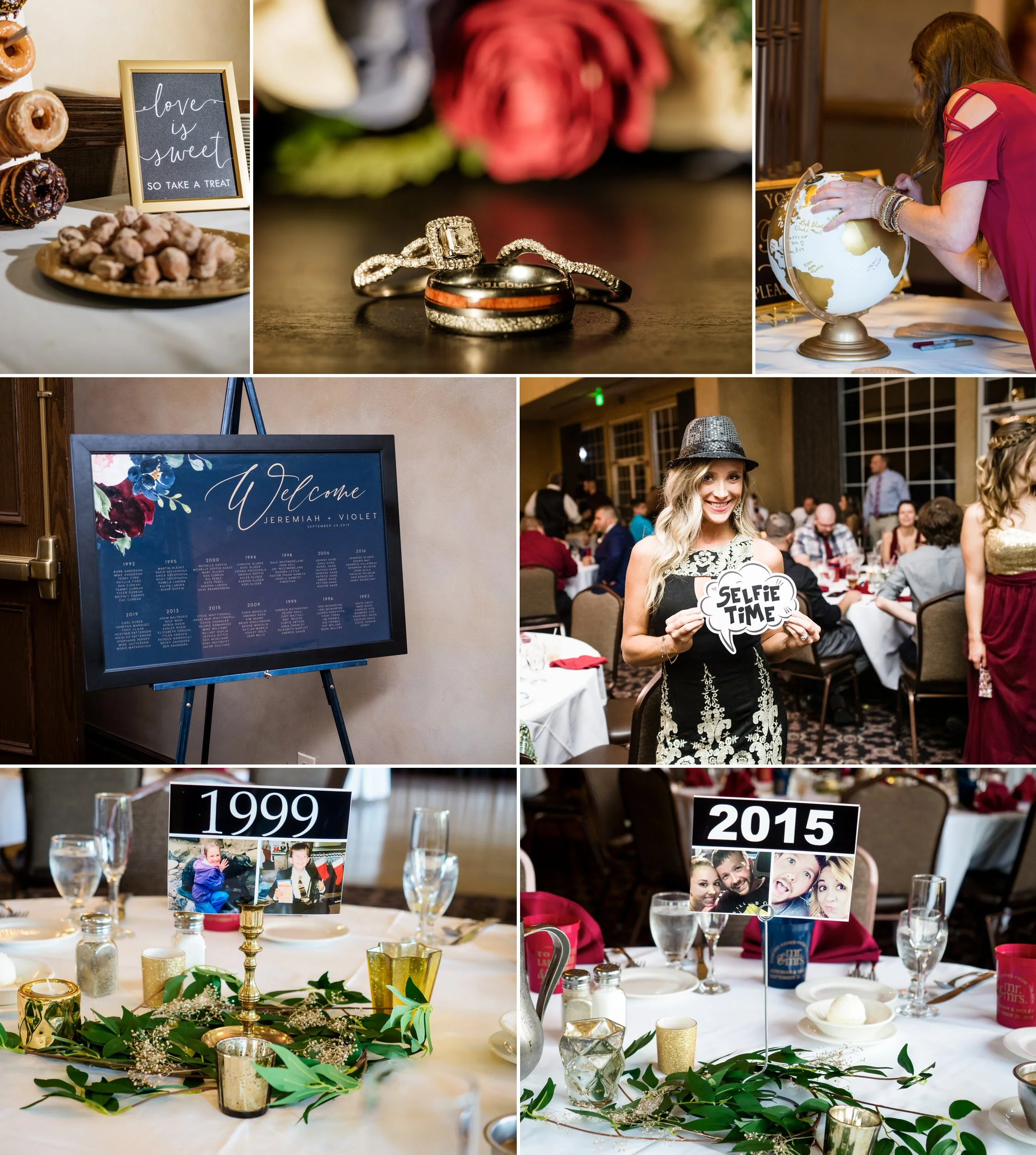 Reception decor at Avalon Manor.