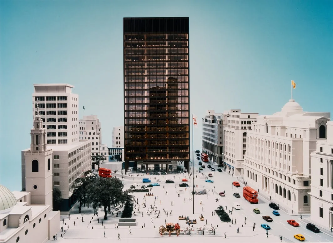 Mies van der Rohe's design for Mansion House Square. Image from The Guardian.
