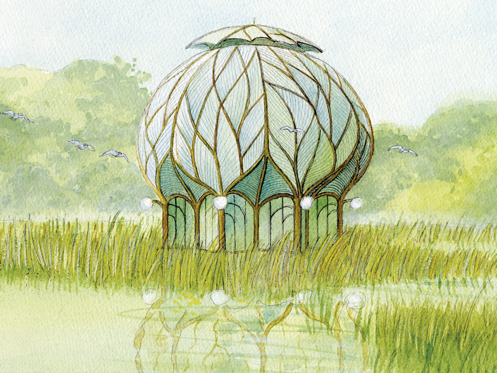 Solarpunk art by Luc Schuiten ( link )