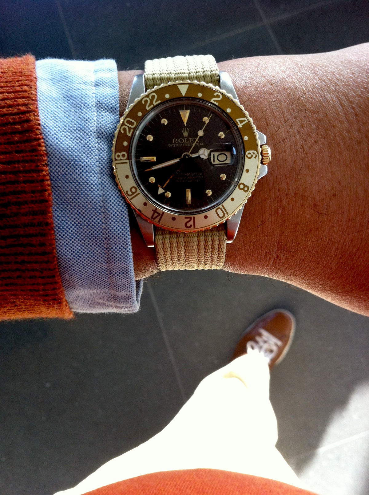 gold rolex nato strap