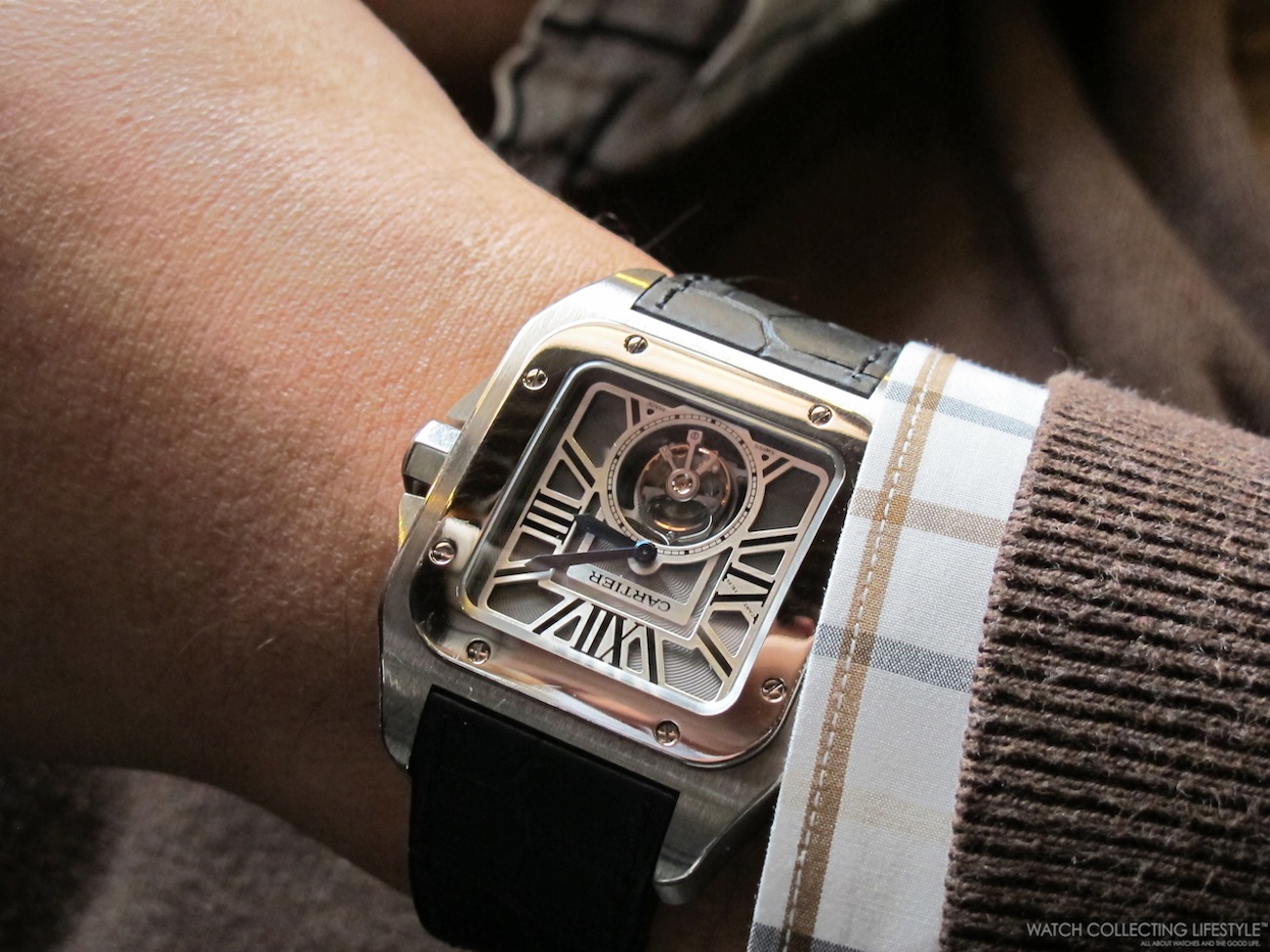 cartier santos 100 flying tourbillon