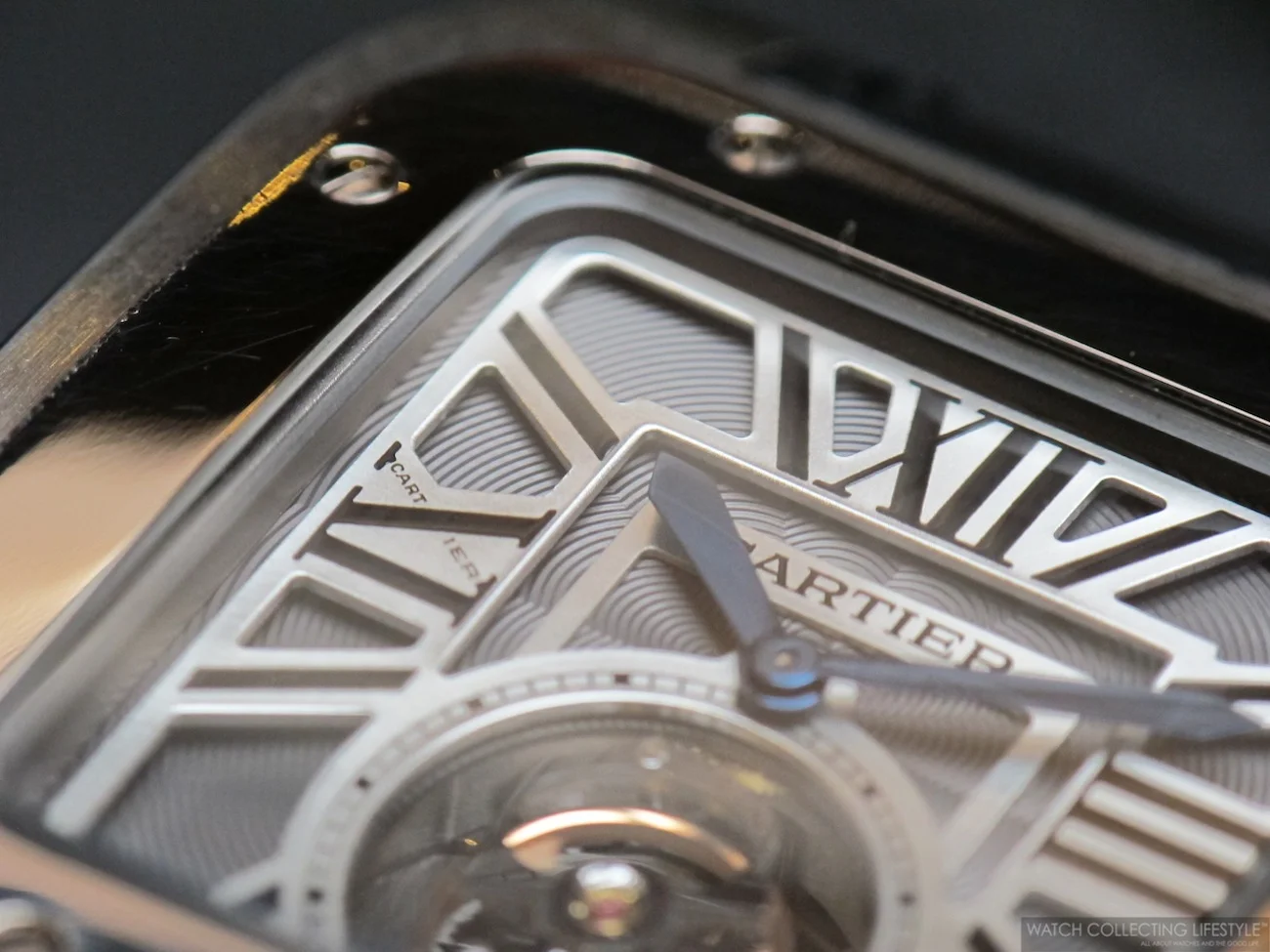 Insider: Cartier Santos 100 Flying Tourbillon. Elegance in a Massive White Gold Case. â WATCH 
