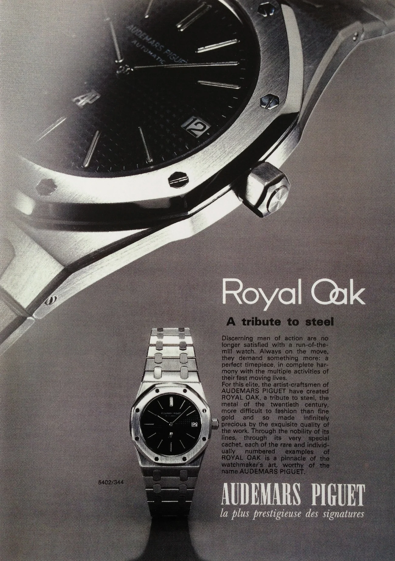 Experience: Fourteen Vintage Audemars Piguet Royal Oak Advertisements. From 1972 to 1998.