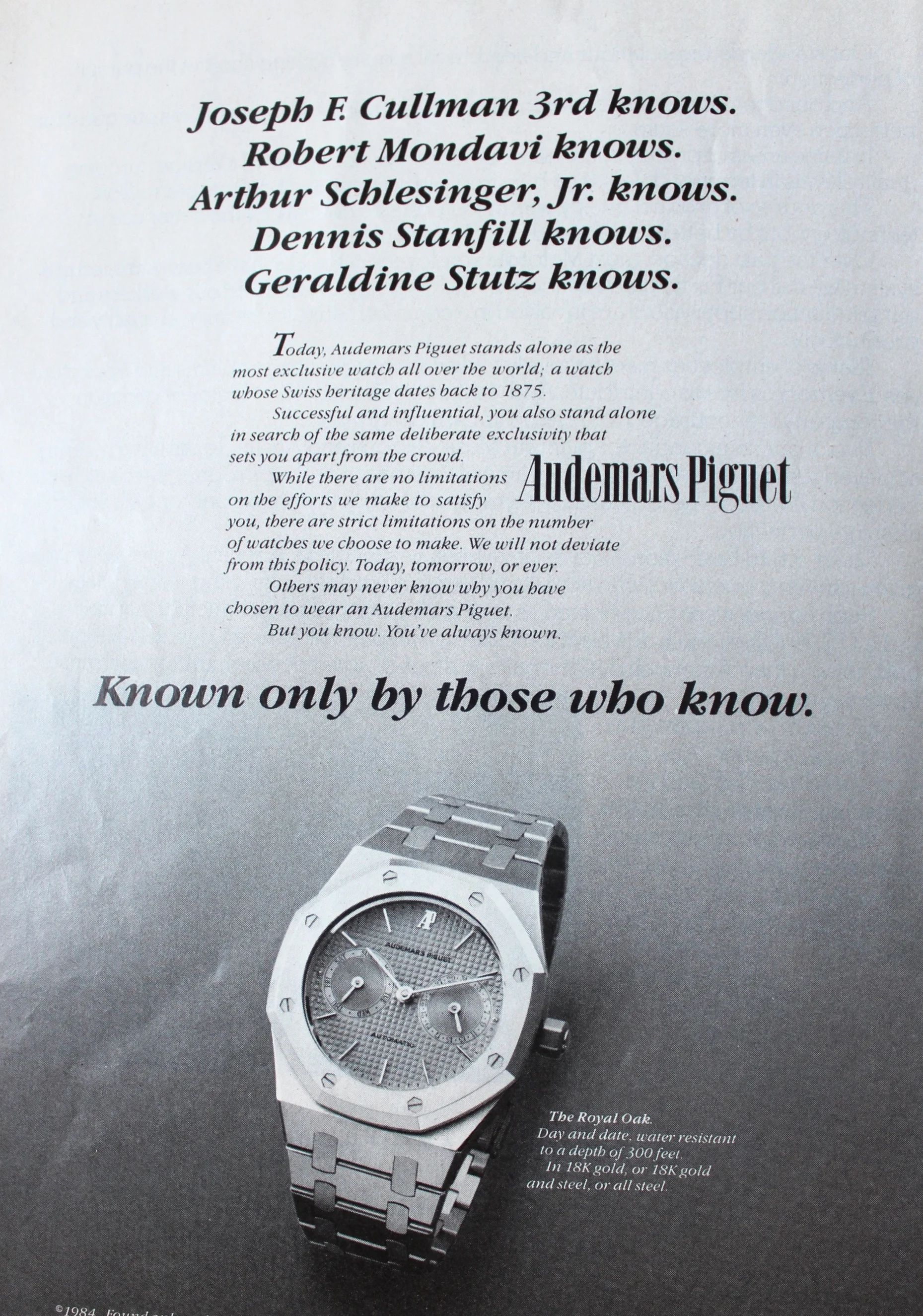 Experience: Fourteen Vintage Audemars Piguet Royal Oak Advertisements ...