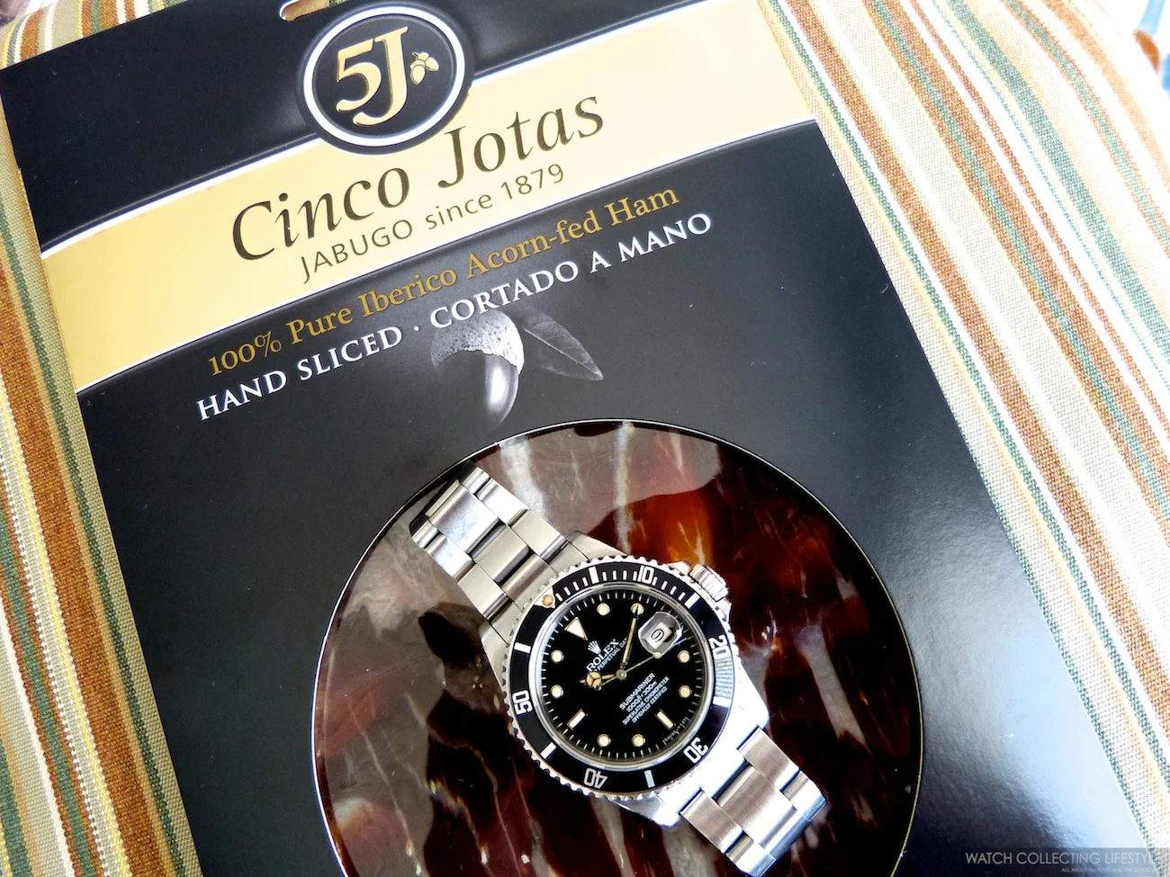 Experience: Iberico 'Pata Negra' Ham 5J Cinco Jotas along with a Rolex Submariner ref. 16800. When Two Classics Meet.