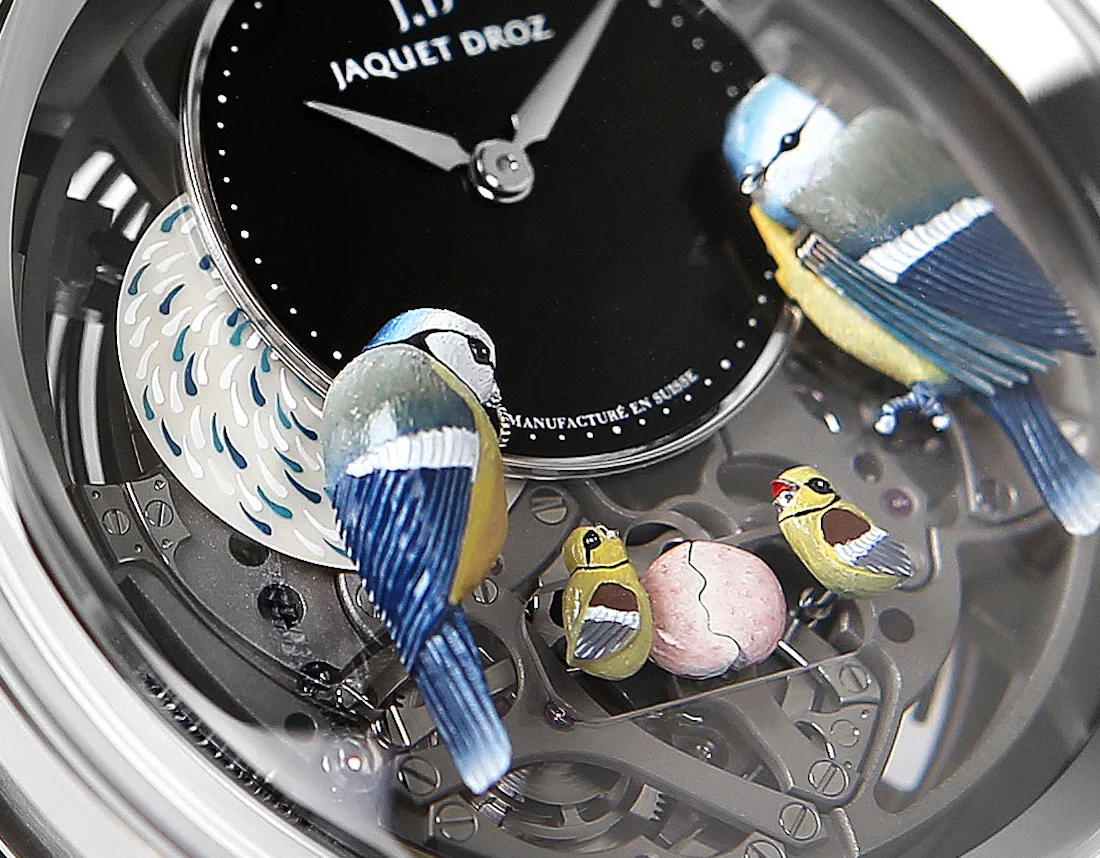 News: Presenting the Jaquet Droz Bird Repeater Openwork. The Manufacture Does it Again with a Half a Million USD Timepiece.