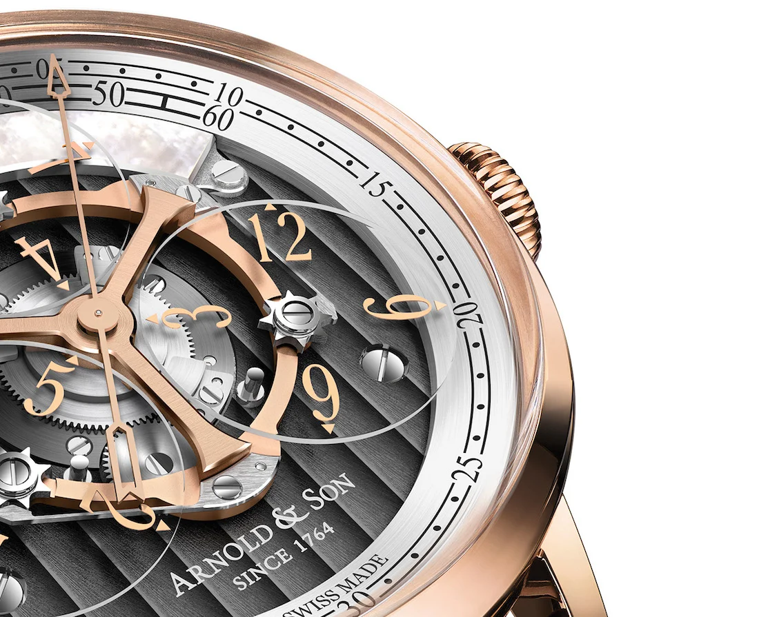 Pre-Baselworld 2015: Arnold &amp; Son Unveils the Golden Wheel. World's First Wandering Hours and True Beat Seconds Watch.