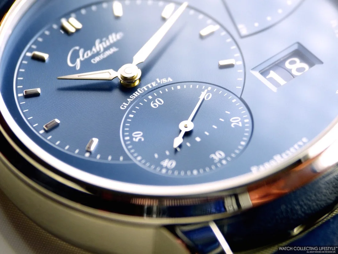 Baselworld 2015: Introducing the Glashütte Original PanoReserve Blue and Black Galvanized Dials. Live Pictures and Pricing.