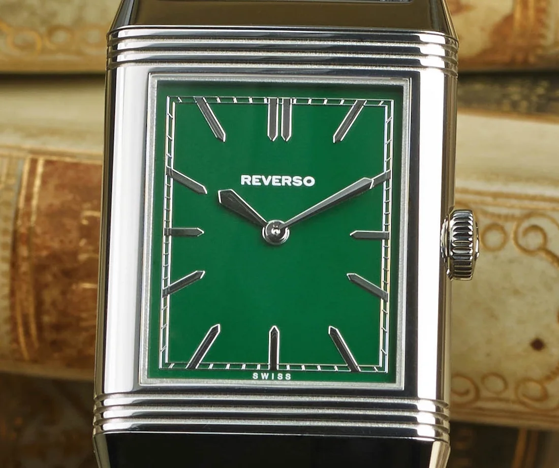 News: Presenting the Jaeger-LeCoultre Grande Reverso Ultra Thin 1931 London Flagship Special Edition. British Racing Green Dial and 'Big Ben' on its Back.