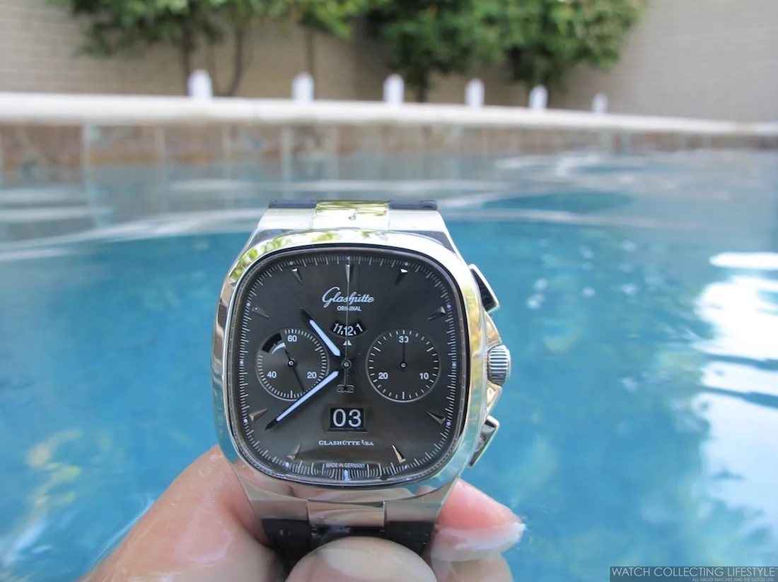 Photo Gallery: Glashütte Original Seventies Chronograph Panorama Date. A Day by the Pool.