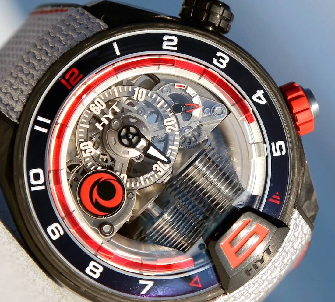 News: Introducing the HYT H4 Alinghi. Live Pictures and Pricing. Fitted with a Mechanically Powered White Light Under the Crystal.