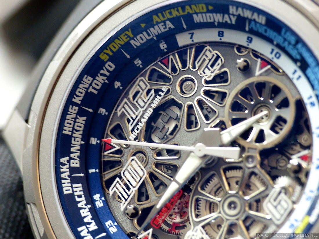 Insider: Richard Mille RM 63-02 World Timer Automatic. Fitted with a Special Mechanism on its Bezel.