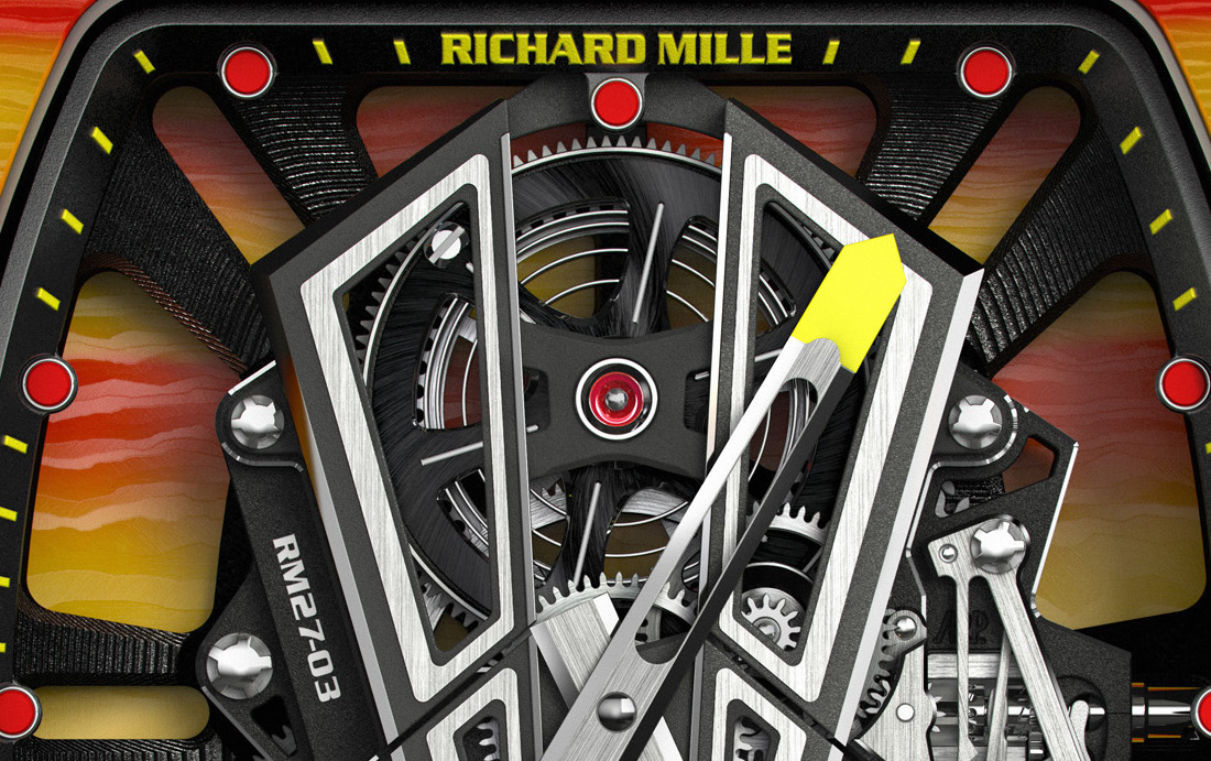 News: Richard Mille Unveils the RM 27-03 Tourbillon Rafael Nadal. A 50-Piece Limited Edition Withstanding Shocks of Up to 10,000 Gs.