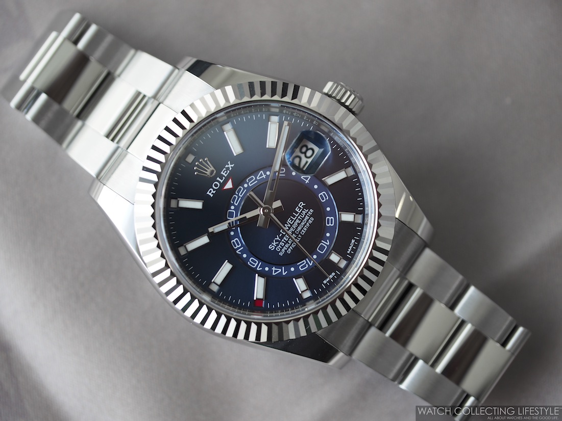 rolex sky dweller stainless steel price