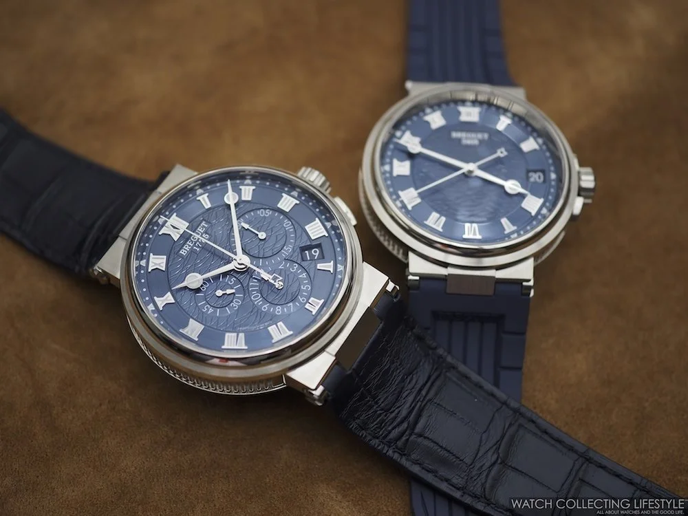 Baselworld 2018: Breguet Marine Chronograph ref. 5527 and Breguet Marine Self-Winding ref. 5517. Live Pictures & Pricing.