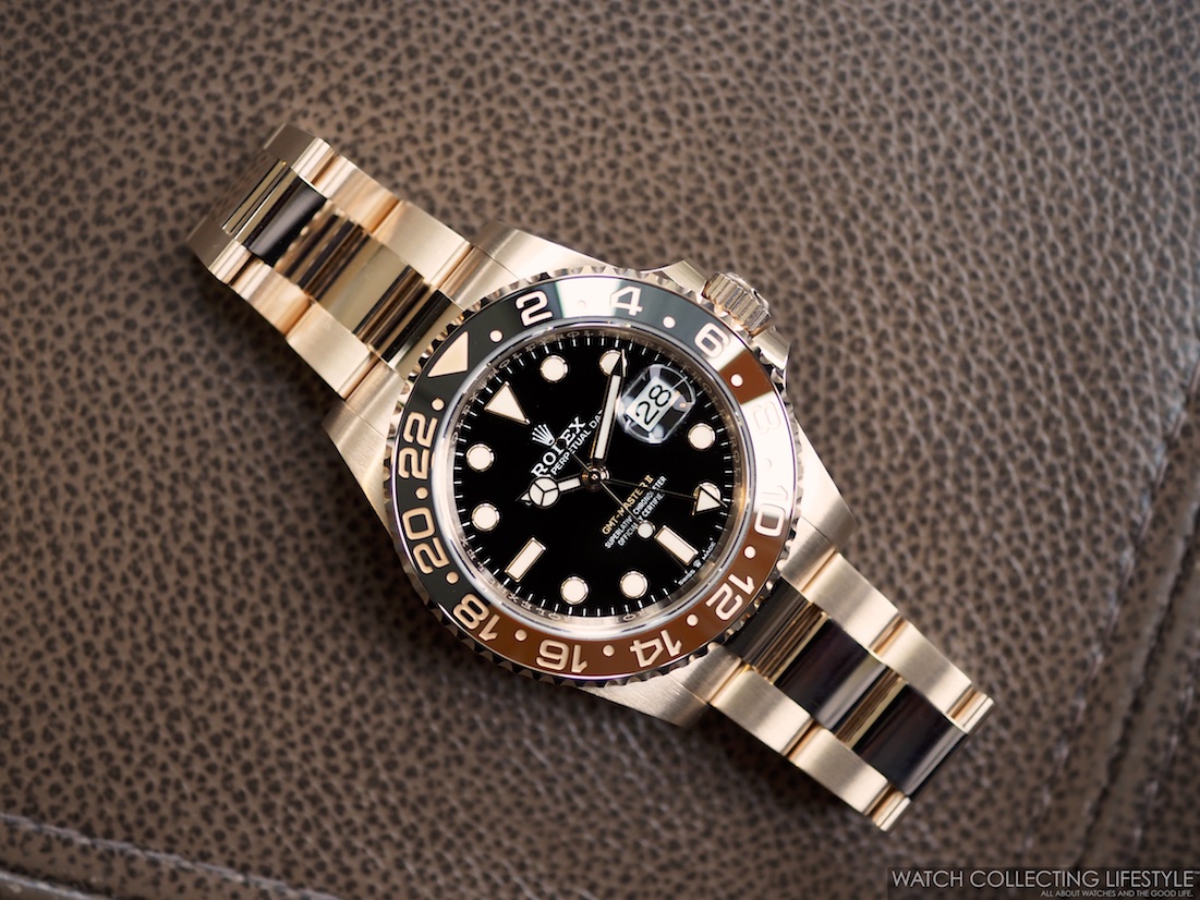 gmt master 2 rose gold price