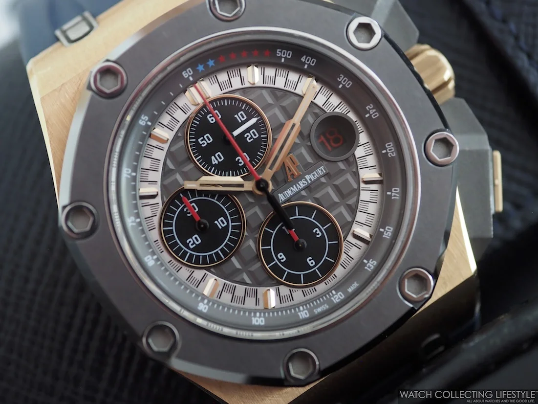 Rare Bird: Audemars Piguet Royal Oak Offshore Schumacher Rose Gold Limited Edition ref. 26568OM. The Second and Last AP Watch with a Cermet Bezel.