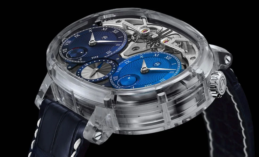 Pre-SIHH 2019: Armin Strom Masterpiece 1 Dual Time Resonance Sapphire. The First Sapphire Case for the Brand.