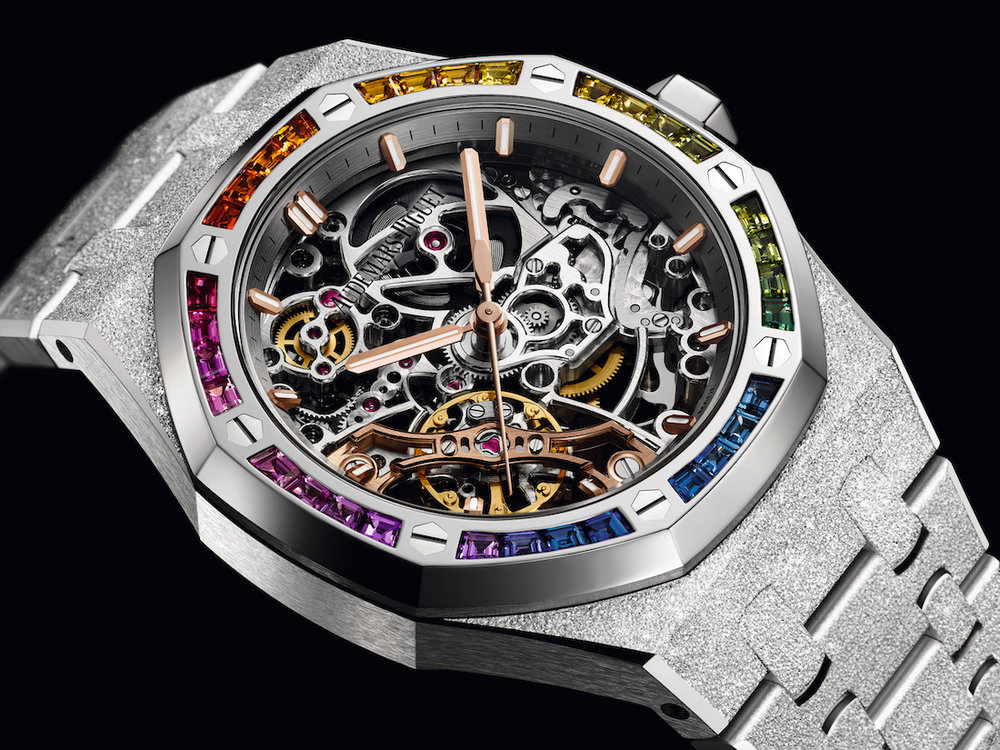 Up Close With The Audemars Piguet Royal Oak Frosted Gold Double Balance “  Rainbow” SJX Watches