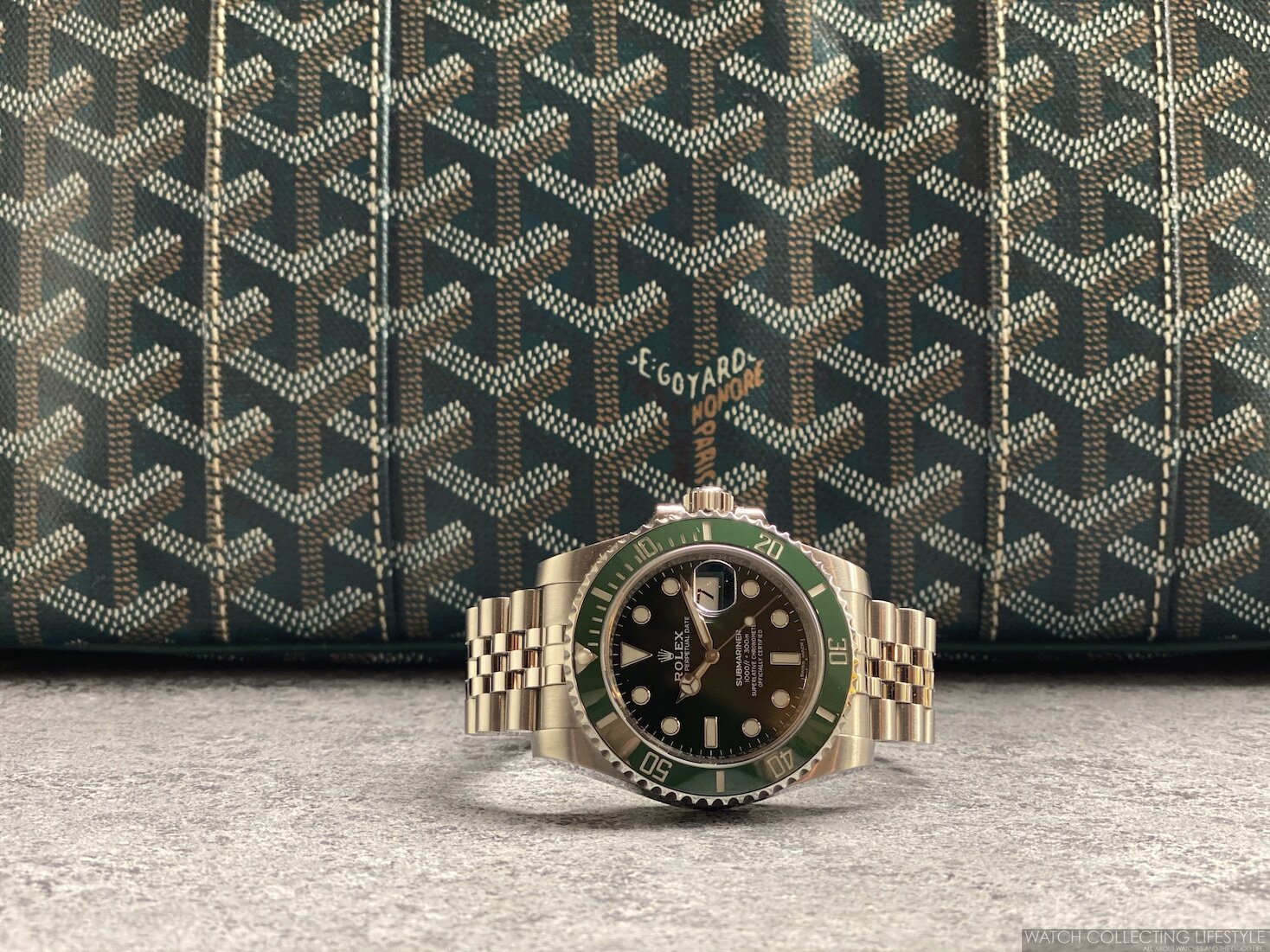 Experience: Goyard Goyardine Ambassade Briefcase. The Color of Money is  Green and so is a Rolex Submariner Hulk. — WATCH COLLECTING LIFESTYLE