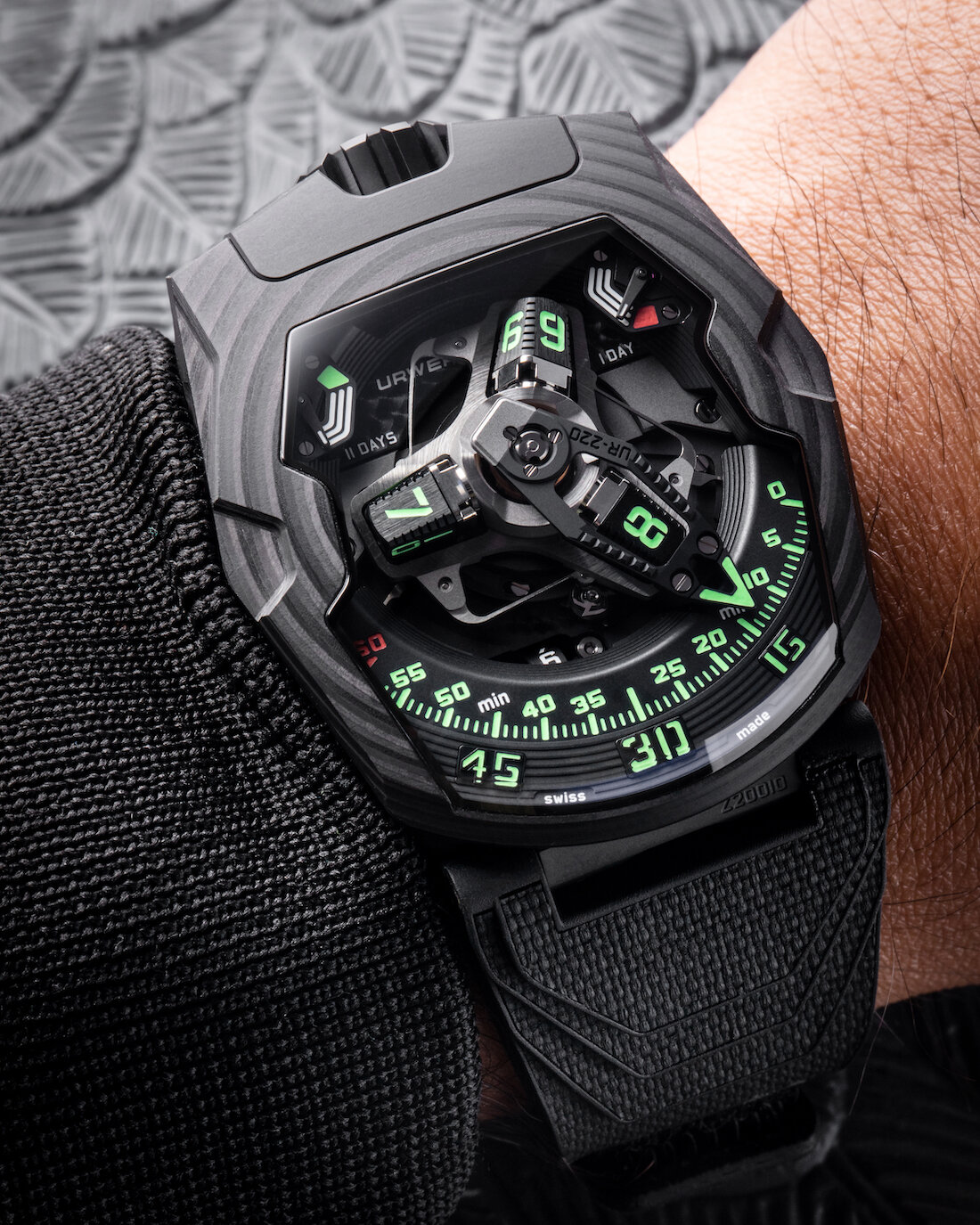 News: Urwerk UR-220 Falcon Project Carbon Edition with a Revamped Oil ...