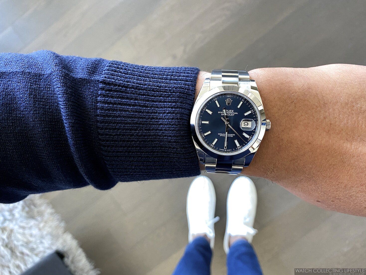 datejust 41 on wrist