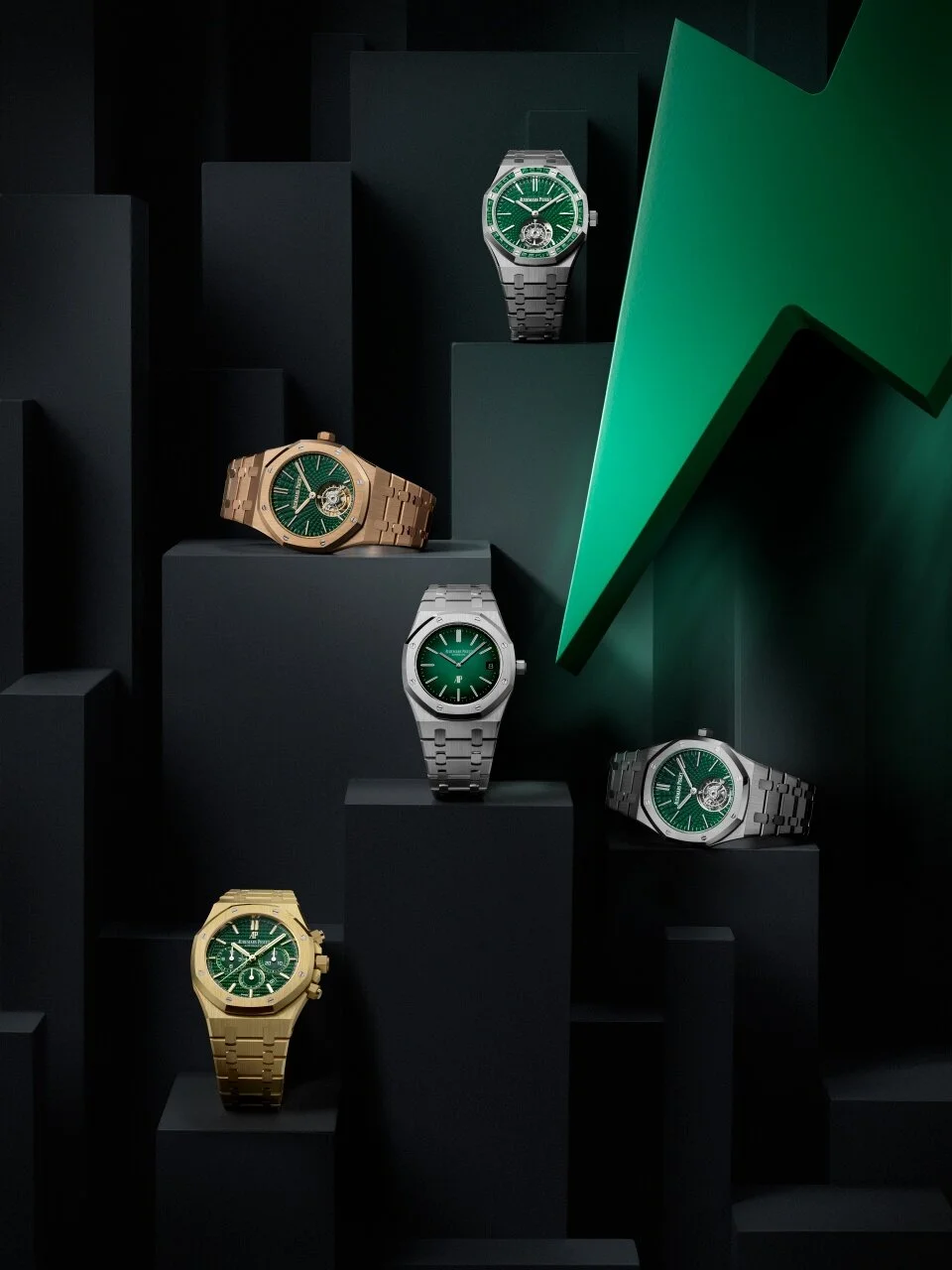 News: Audemars Piguet Royal Oak Collection Goes All Green with Five New Models