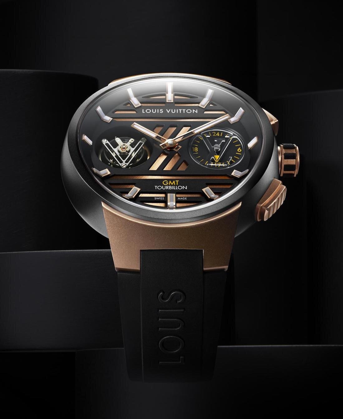 W&W 2021: Louis Vuitton Tambour Curve GMT Flying Tourbillon with In-House  Automatic Movement — WATCH COLLECTING LIFESTYLE