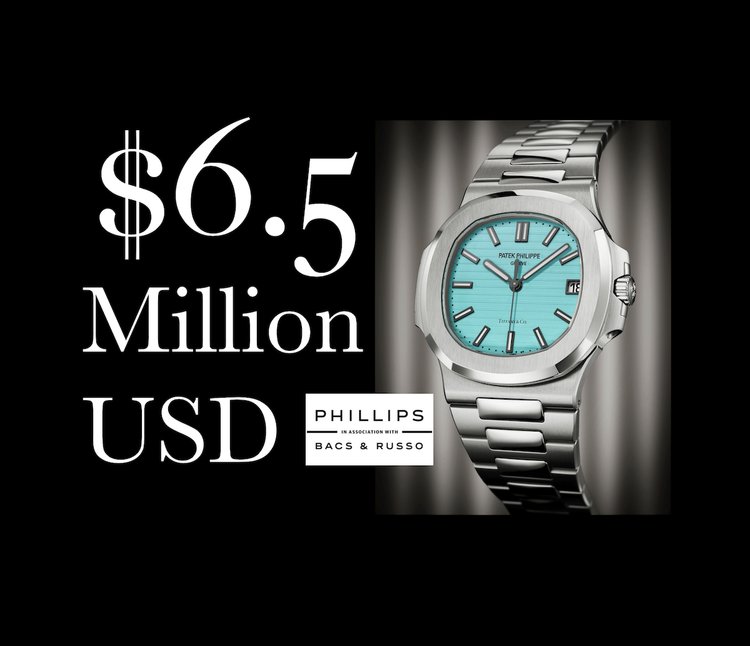 Phillips Breaks Records with the First Patek Philippe Nautilus 5711/1A-018  Tiffany Sold for $6.5 Million - Monochrome Watches