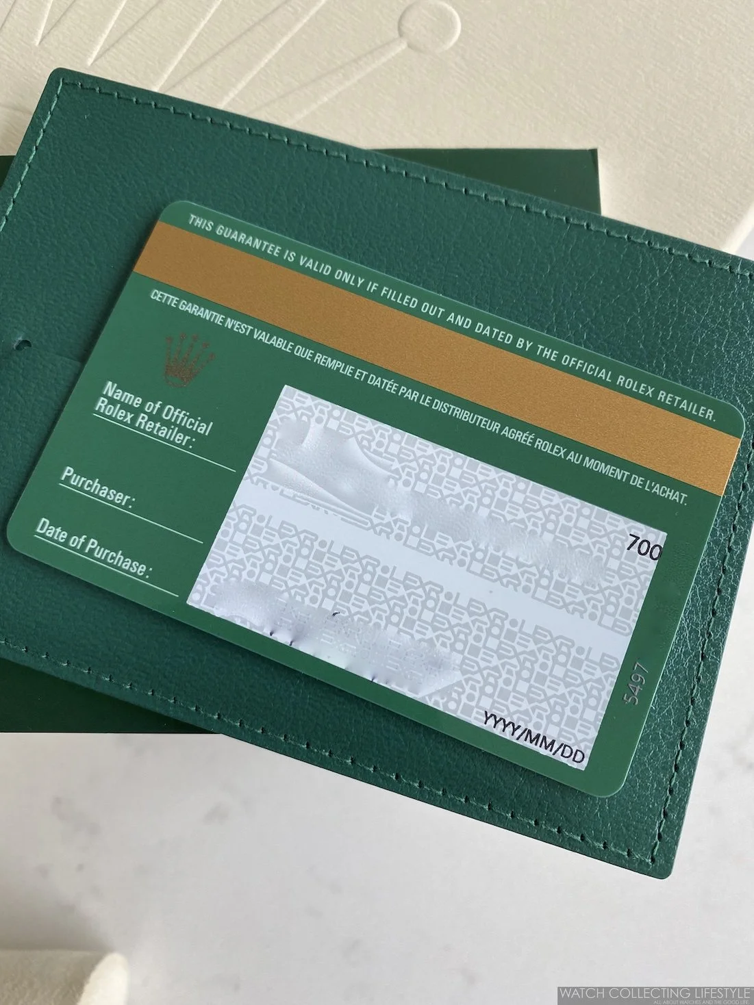 Shop rolex international warranty card Online