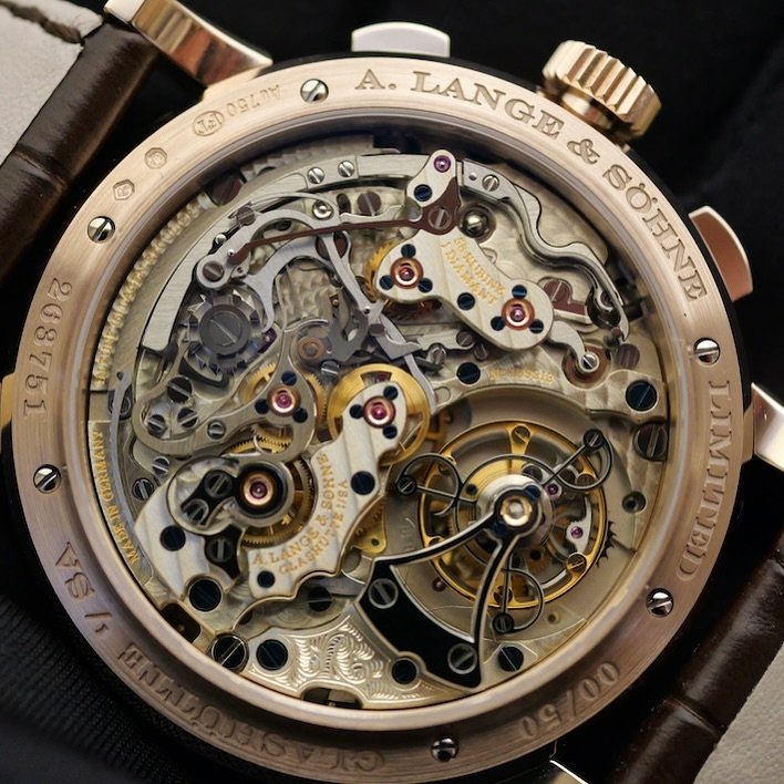 When the back is this good. @alangesoehne Datograph Perpetual Toirbillon &lsquo;Lumen&rsquo; Honeygold. #alangesohne #datograph #datographperpetualtourbillon #datographtourbillonperpetual #tourbillon #tourbillontuesday #perpetualcalendar #chronograph
