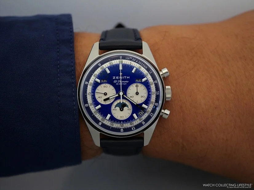 The @zenithwatches Chronomaster Original Triple Calendar Lapis Lazuli is Zenith&rsquo;s most compelling dress-sport chronograph in years, combining heritage design with genuine natural materials and their legendary El Primero movement. Following the 