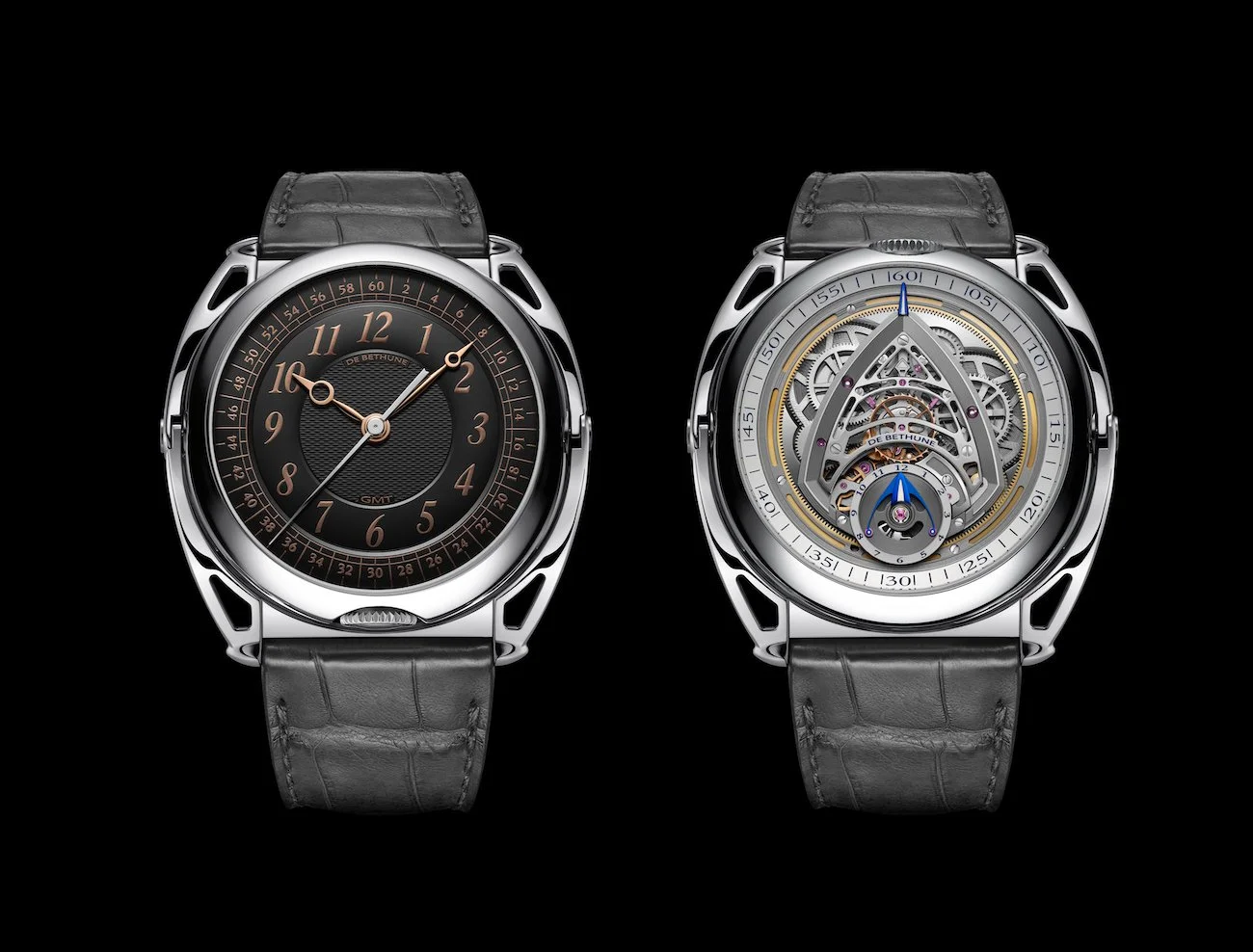 Introducing: De Bethune DB Kind of Two Jumping GMT. Two Dials, Two Time Zones, One Extraordinary Movement.