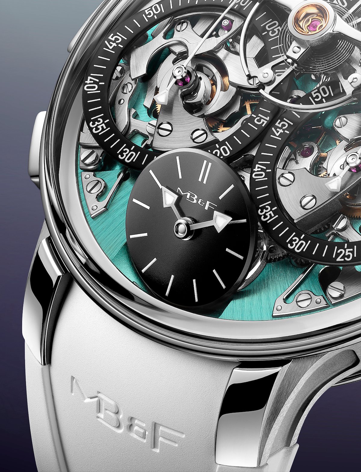 Introducing: MB&amp;F LM Sequential Flyback EVO—Titanium and Aquamarine Dial Plate