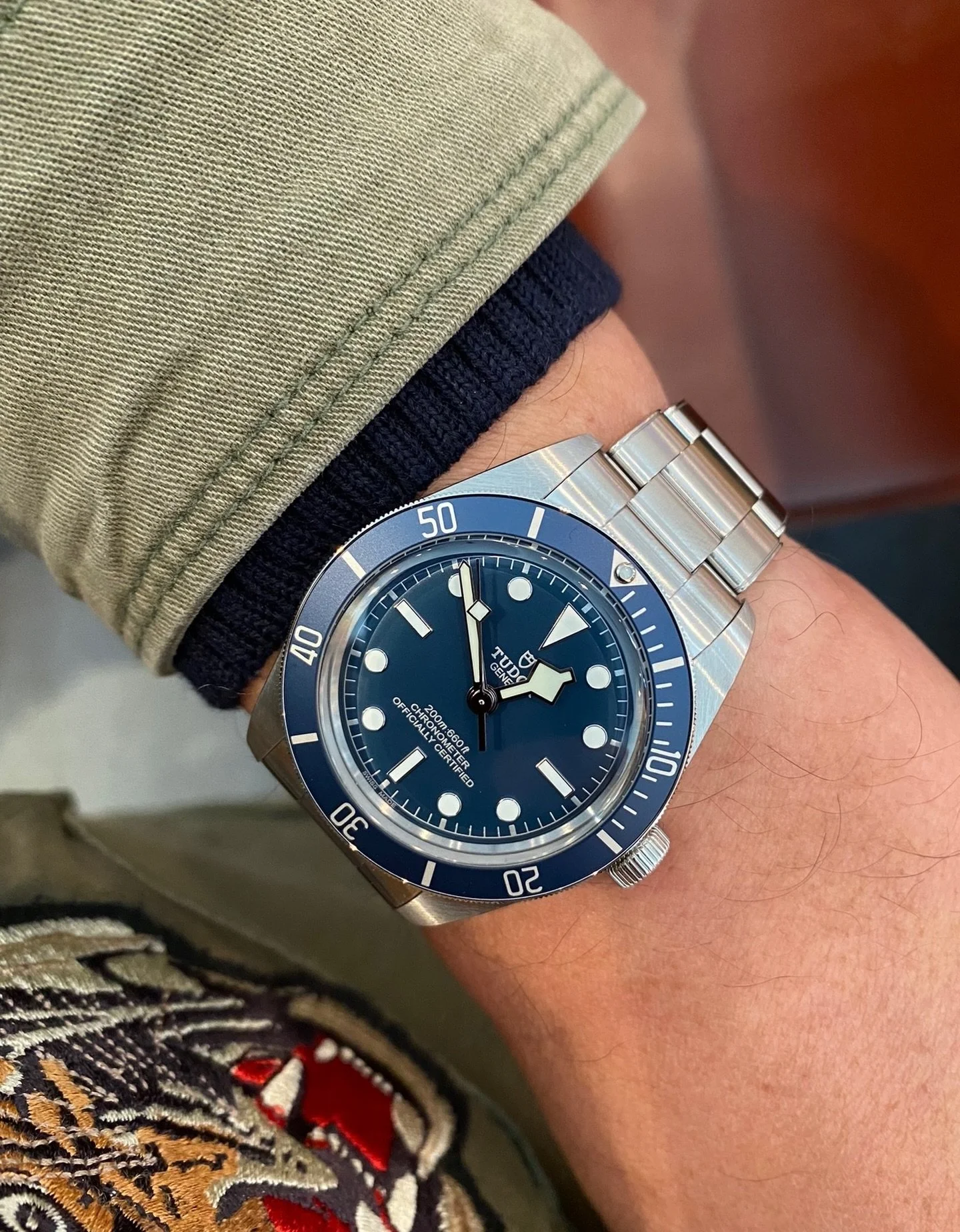 Nel blu, dipinto di blu. @tudorwatch Black Bay Fifty Eight.