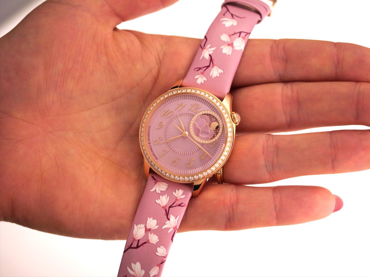Introducing: Vacheron Constantin Égérie Moon Phase Spring Blossom—The Strap is the Star (Live Photos)